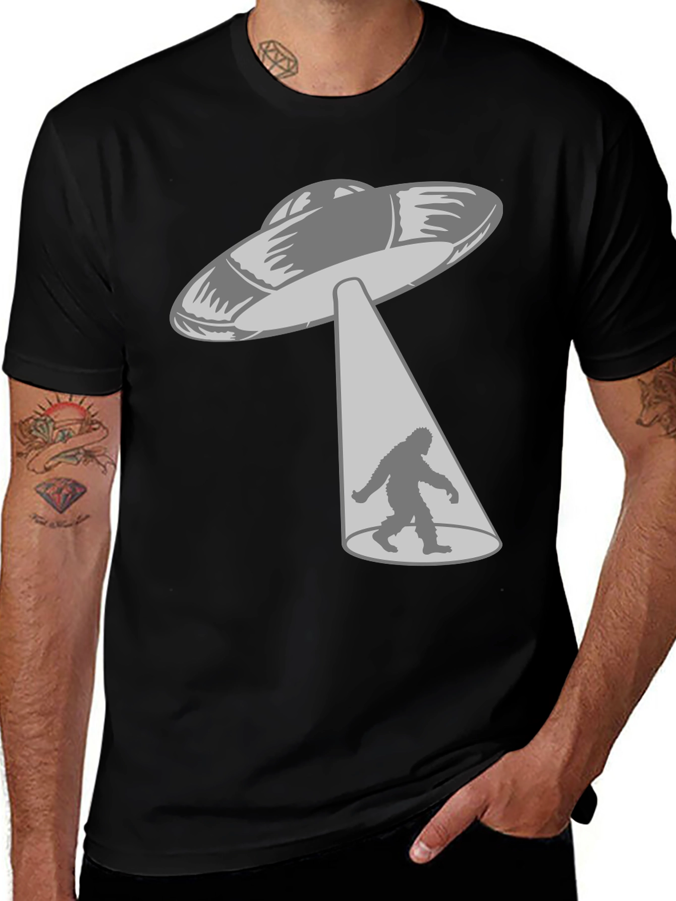 UFO Abduction Bigfoot T-Shirt