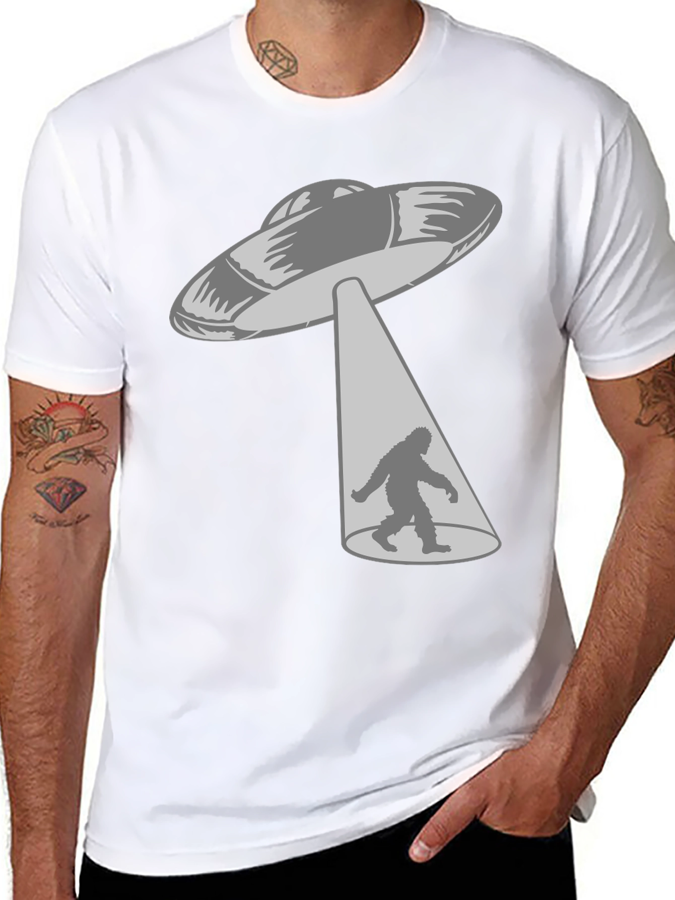 UFO Abduction Bigfoot T-Shirt