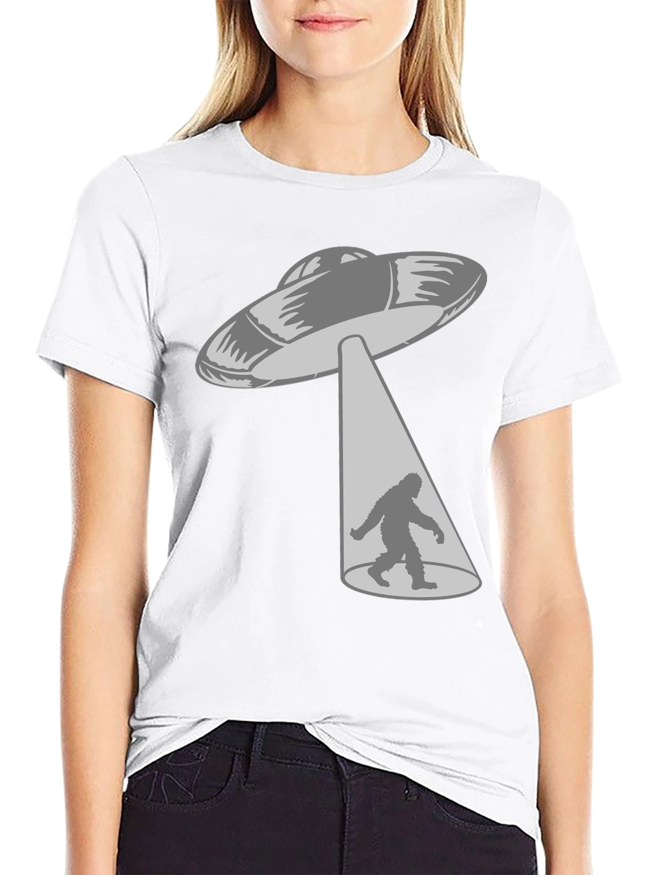 UFO Abduction Bigfoot T-Shirt