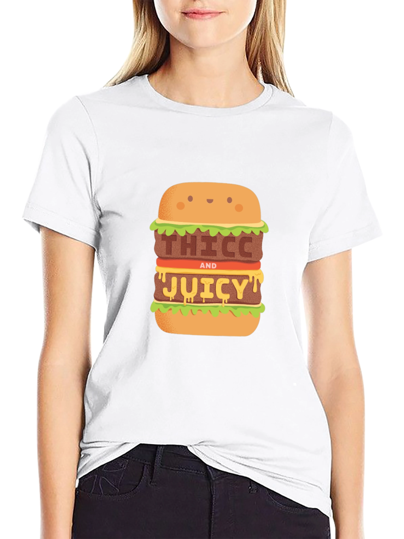 Thiccc and Juicy Burger Graphic Tee
