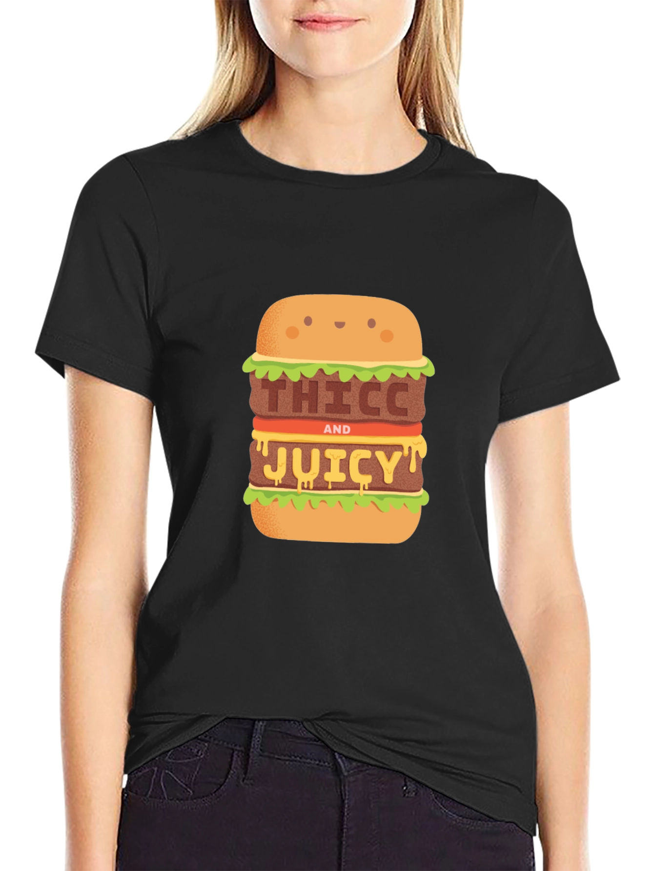 Thiccc and Juicy Burger Graphic Tee