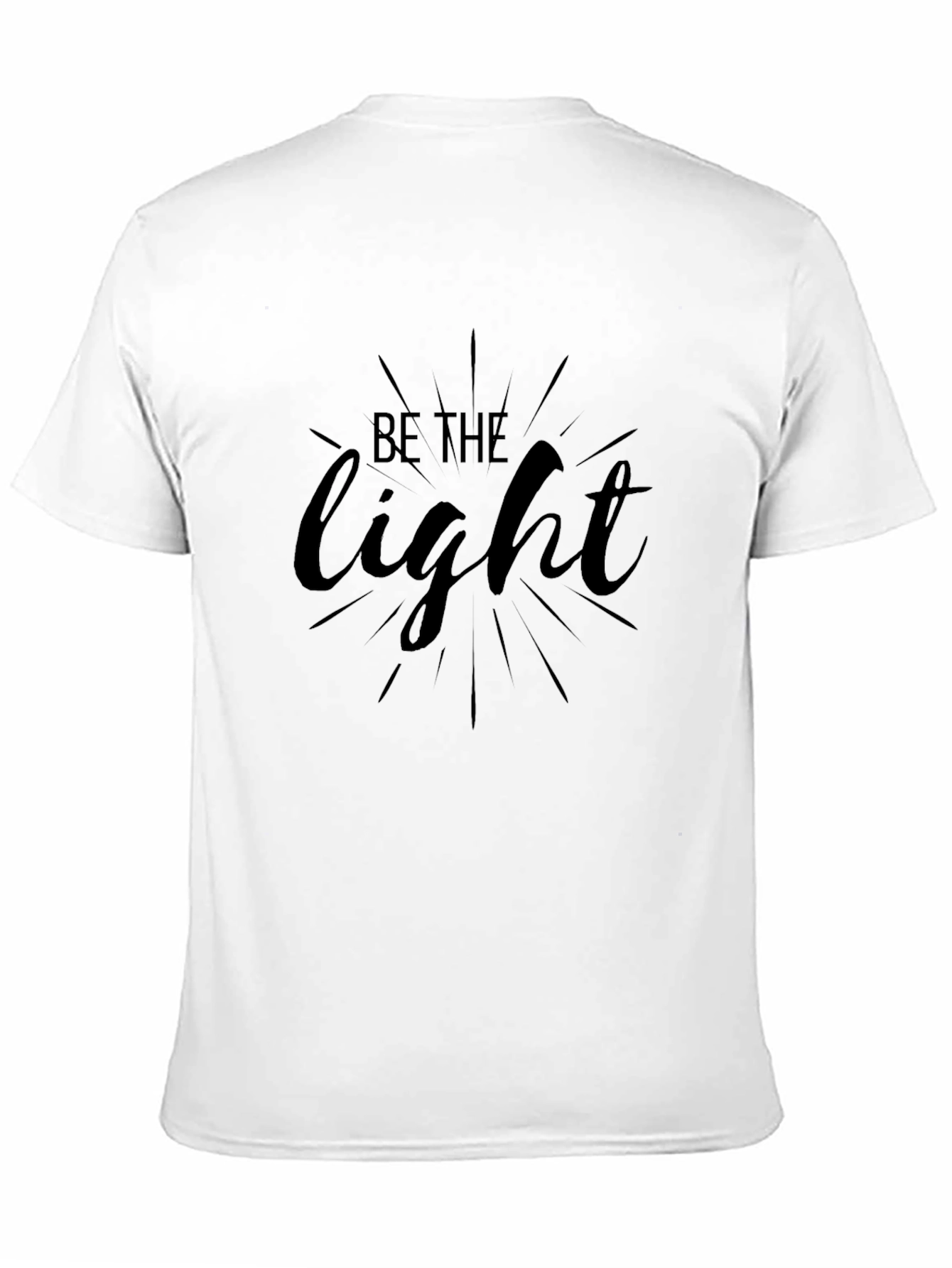 Be The Light - Stylish Black Graphic Tee
