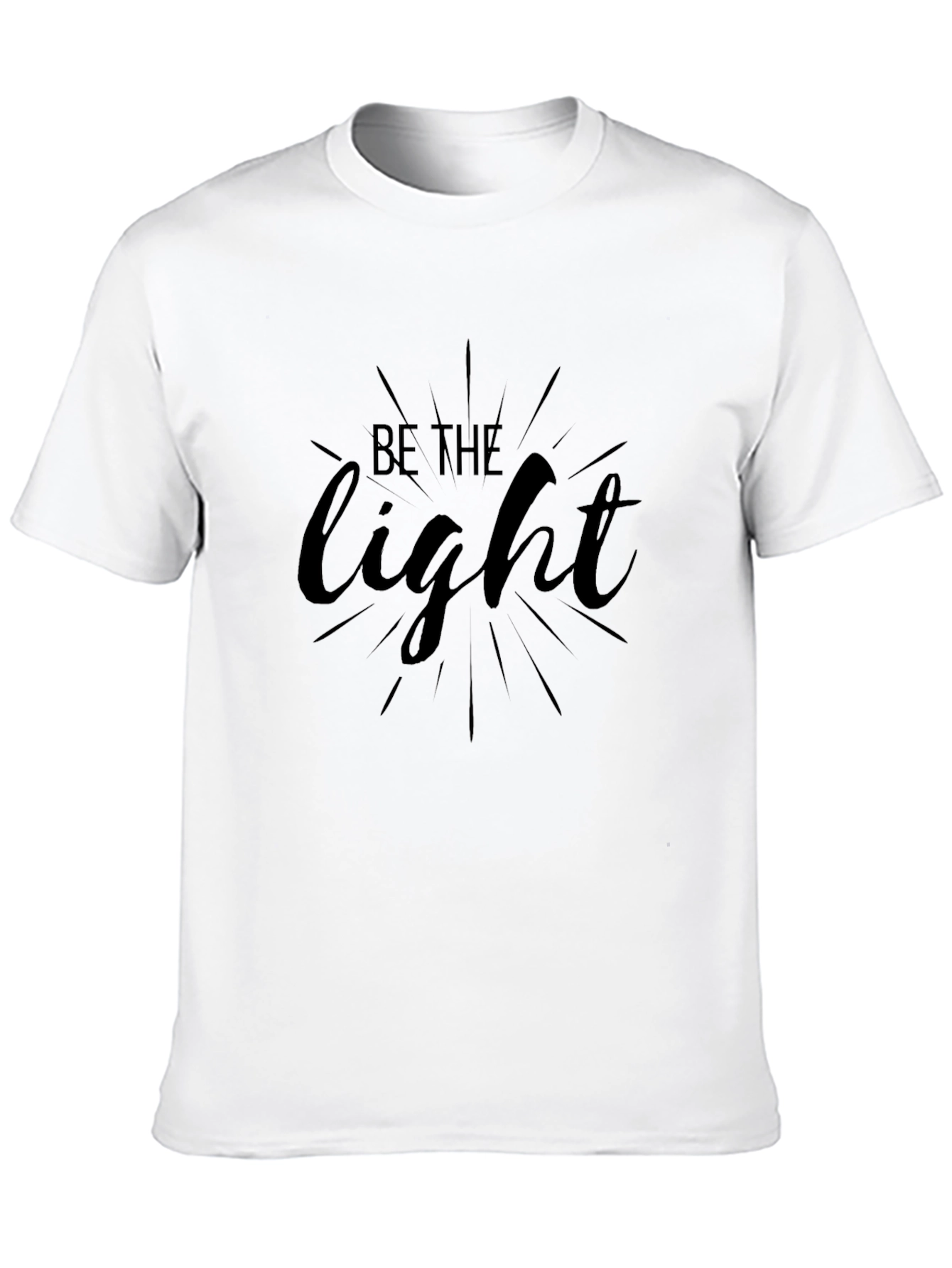 Be The Light - Stylish Black Graphic Tee