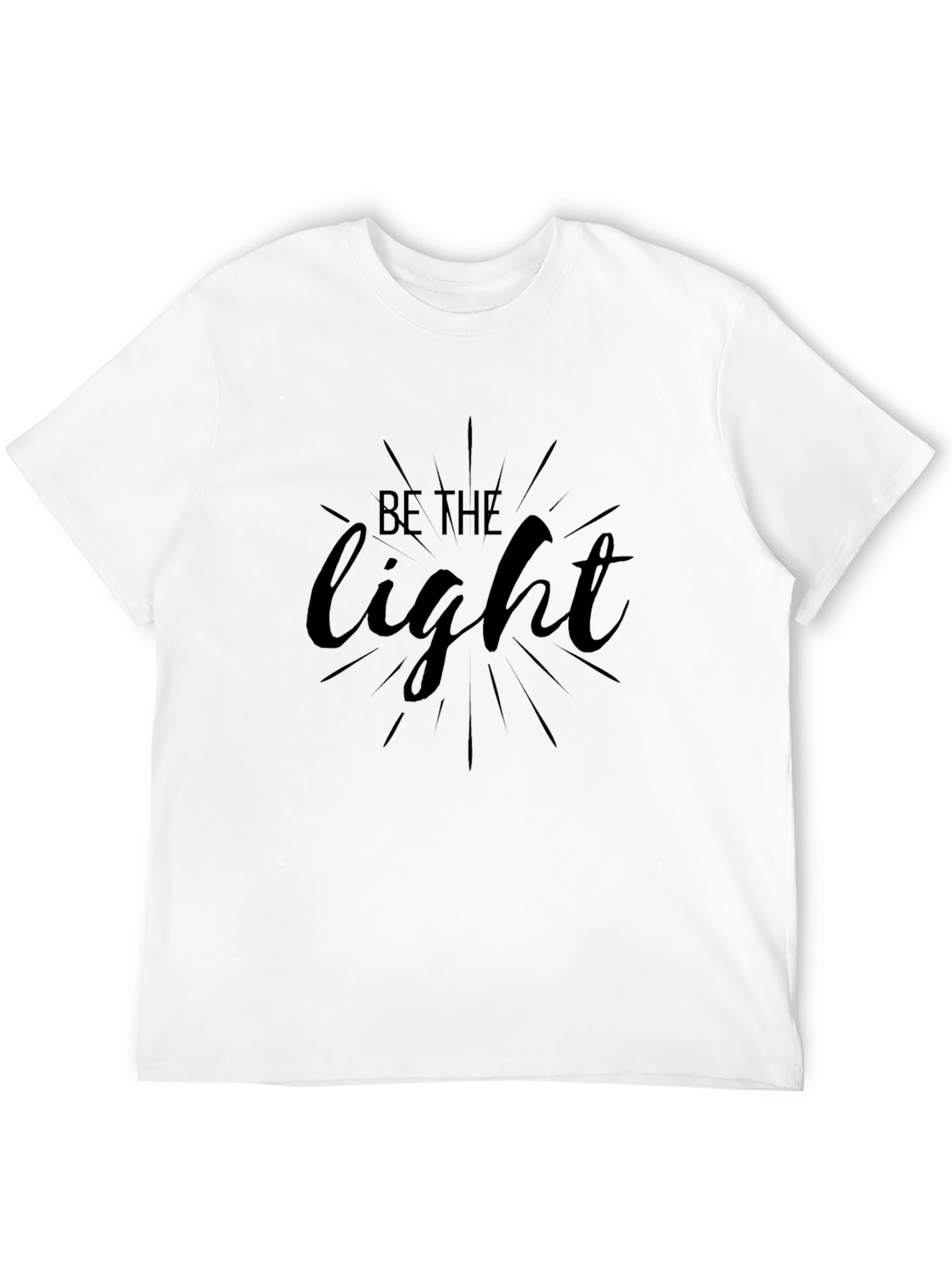 Be The Light - Stylish Black Graphic Tee