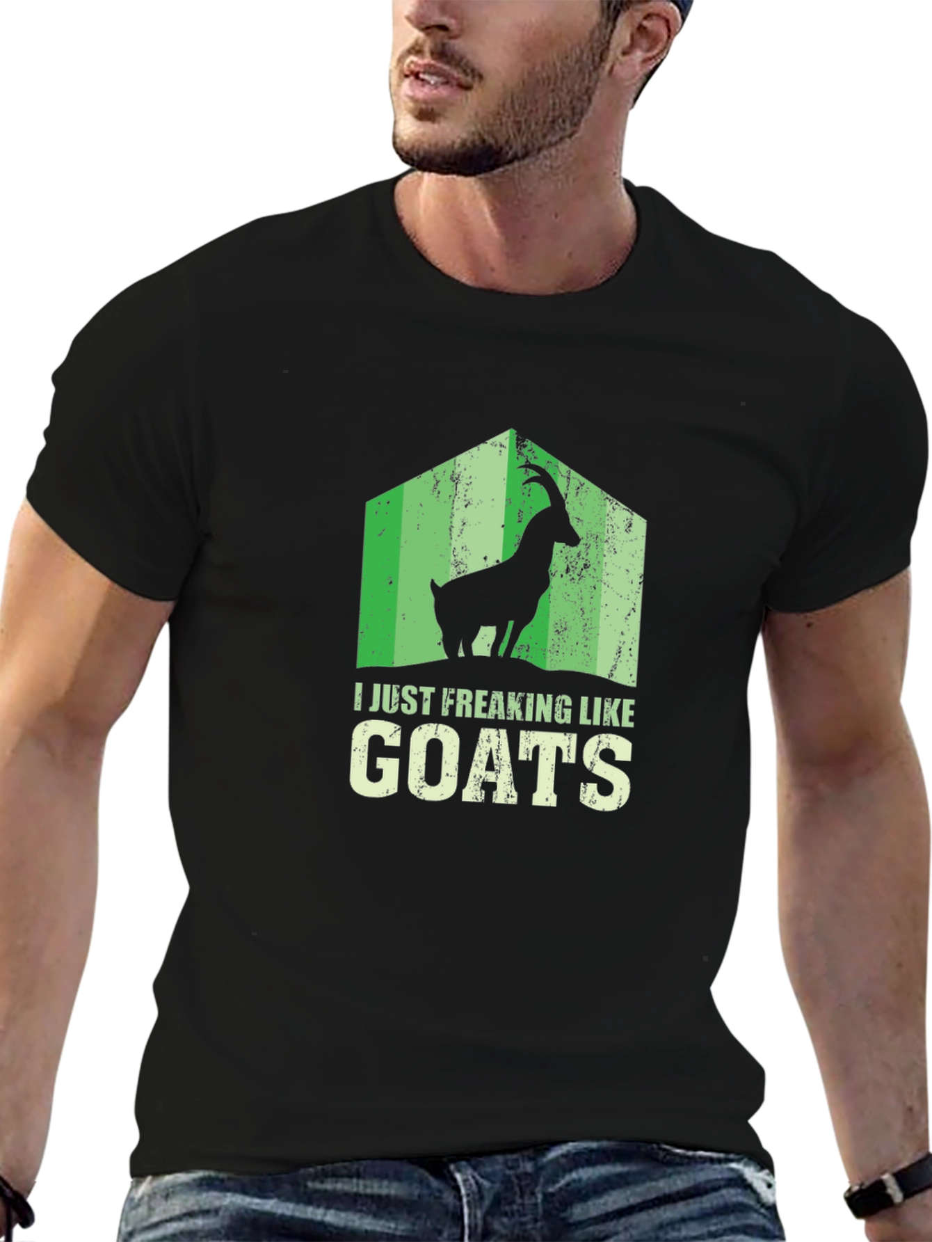 I Just Freaking Like Goats Black T-Shirt