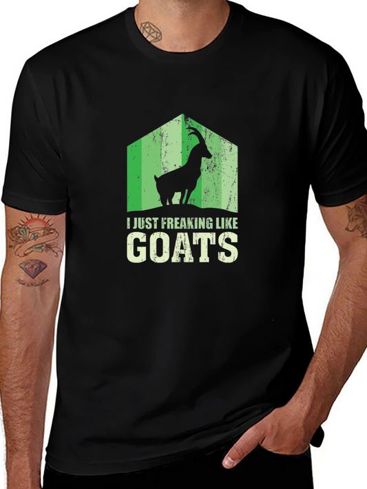 I Just Freaking Like Goats Black T-Shirt
