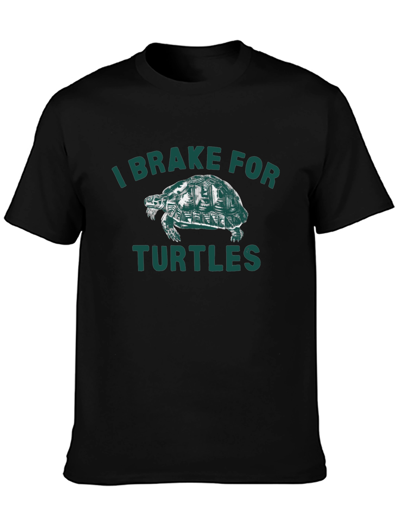 I Brake For Turtles Graphic Tee - Black