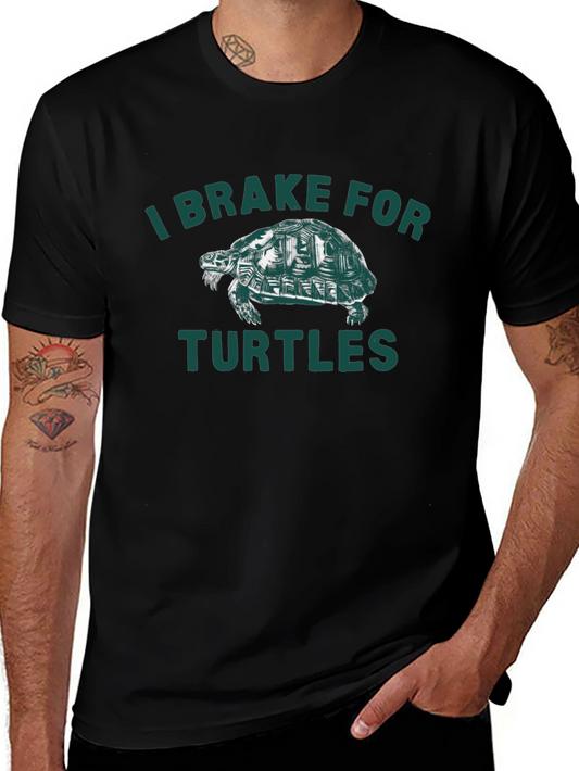 I Brake For Turtles Graphic Tee - Black