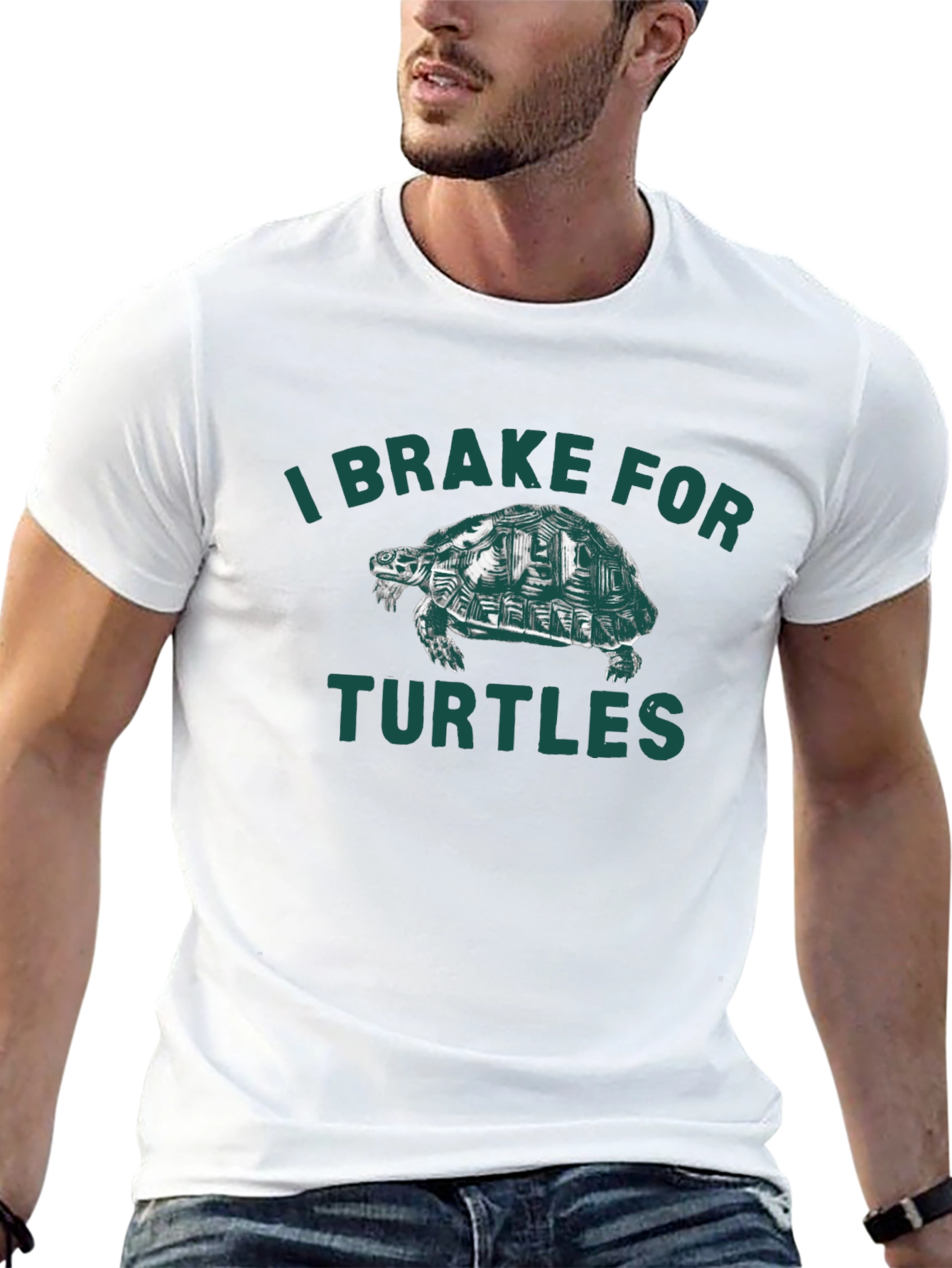 I Brake For Turtles Graphic Tee - Black