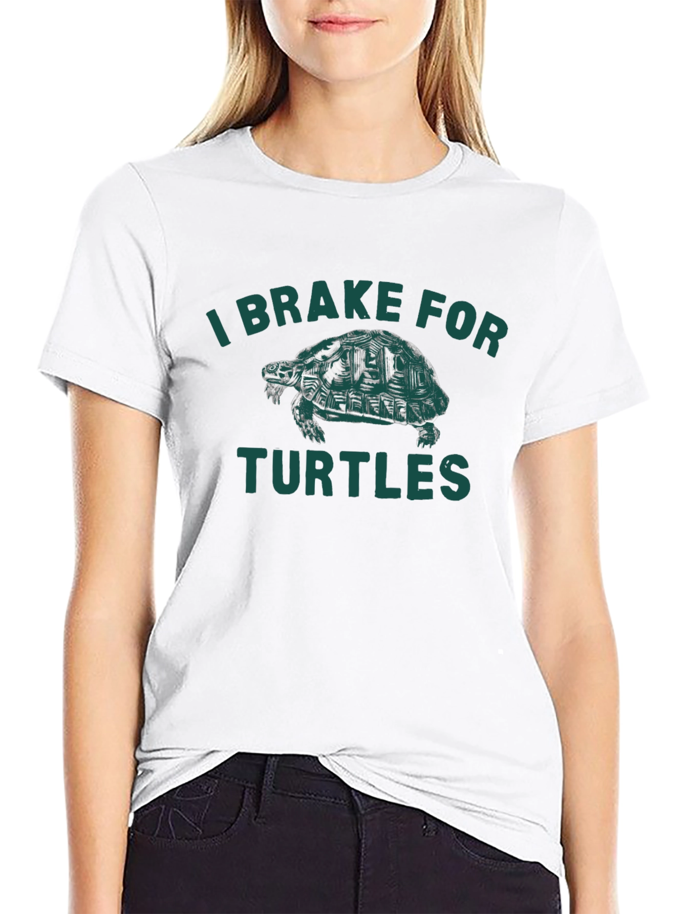 I Brake For Turtles Graphic Tee - Black