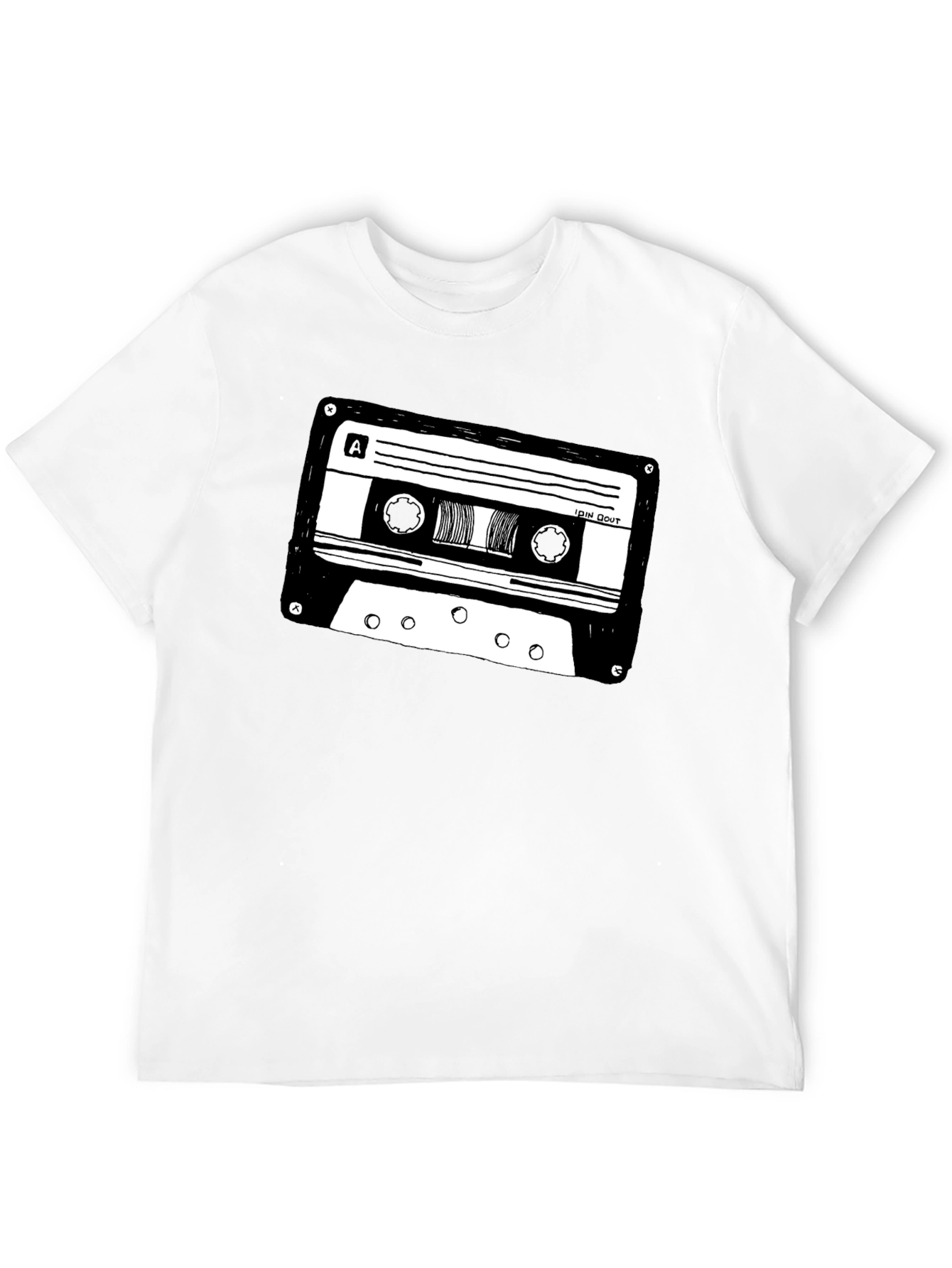 Retro Cassette Tape Graphic Tee - Black Unisex T-Shirt
