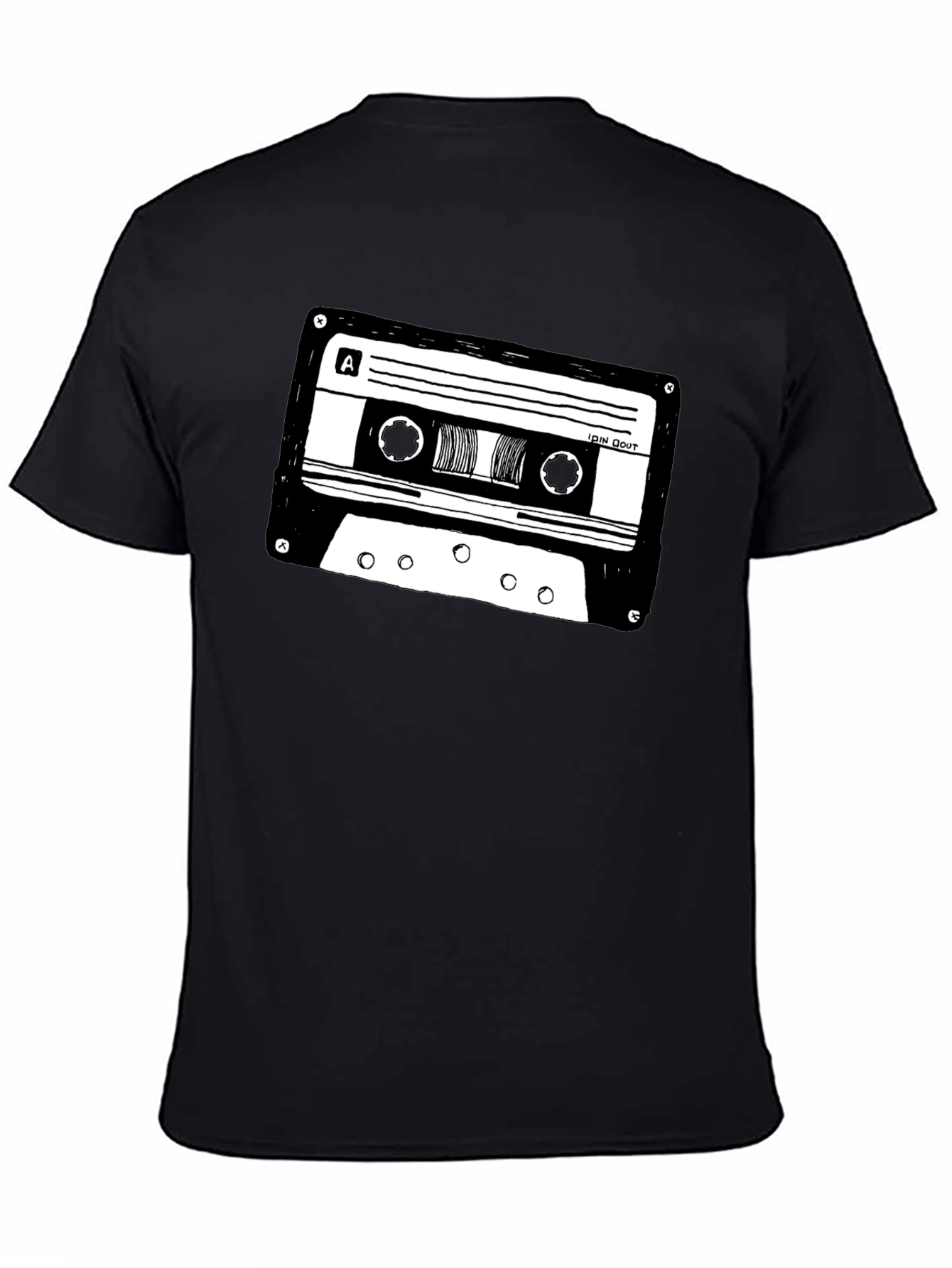 Retro Cassette Tape Graphic Tee - Black Unisex T-Shirt