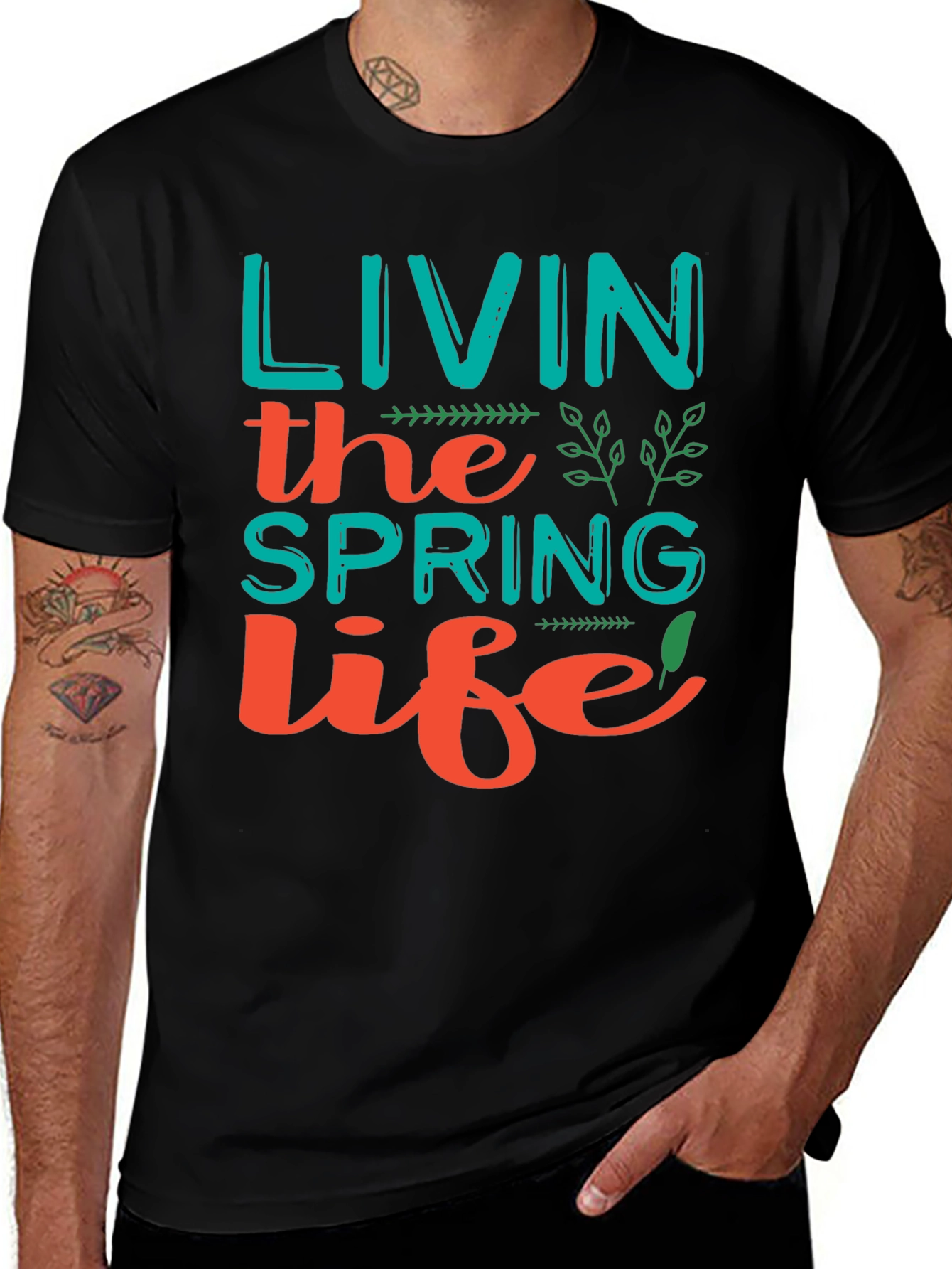 Spring Life Graphic Tee - Trendy Casual Shirt