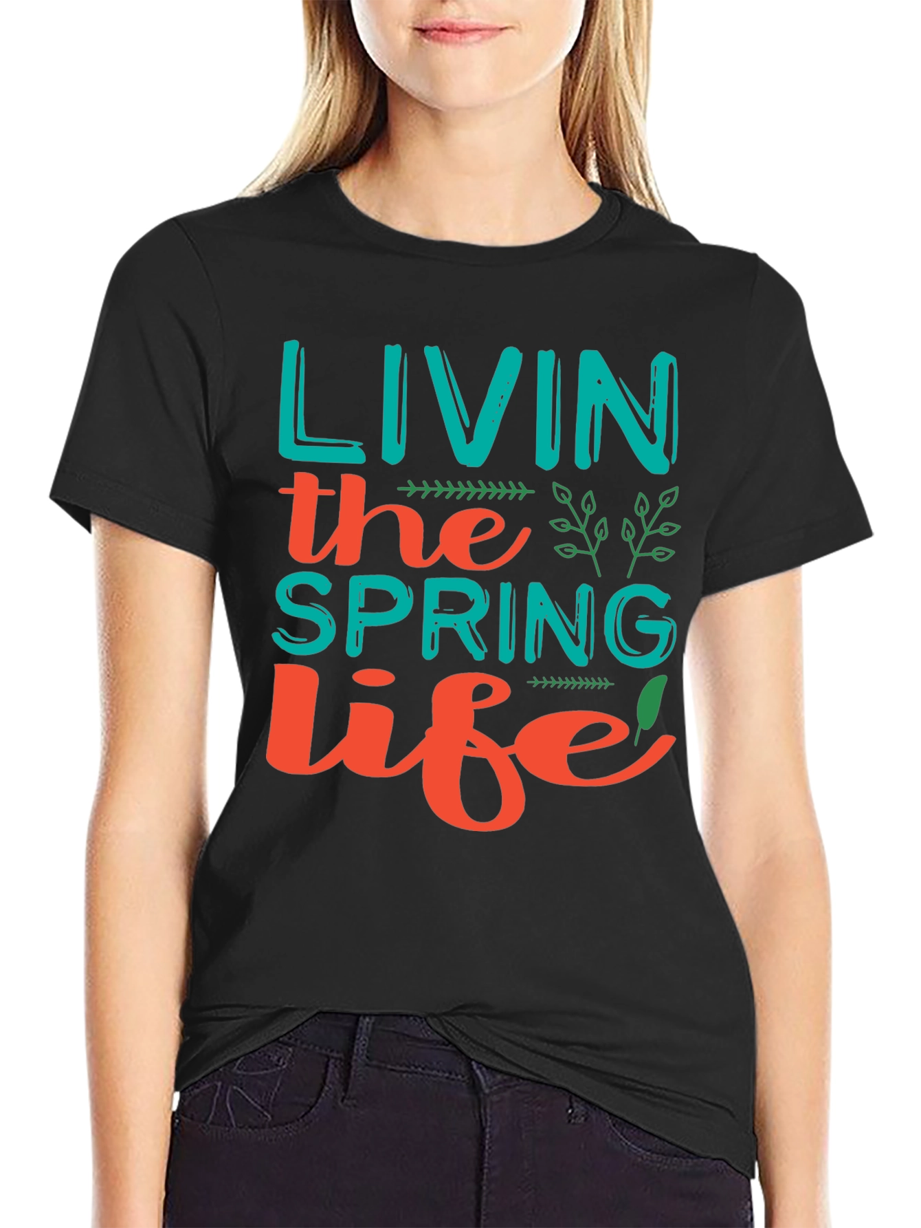 Spring Life Graphic Tee - Trendy Casual Shirt
