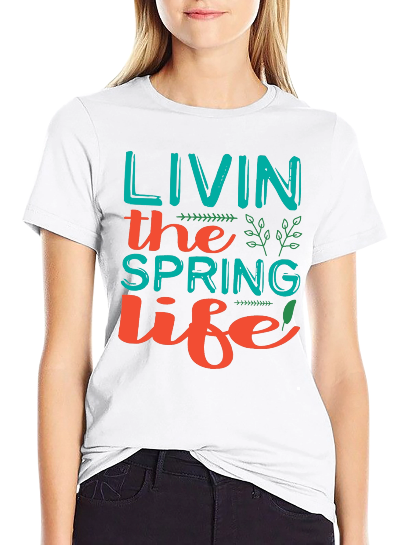 Spring Life Graphic Tee - Trendy Casual Shirt
