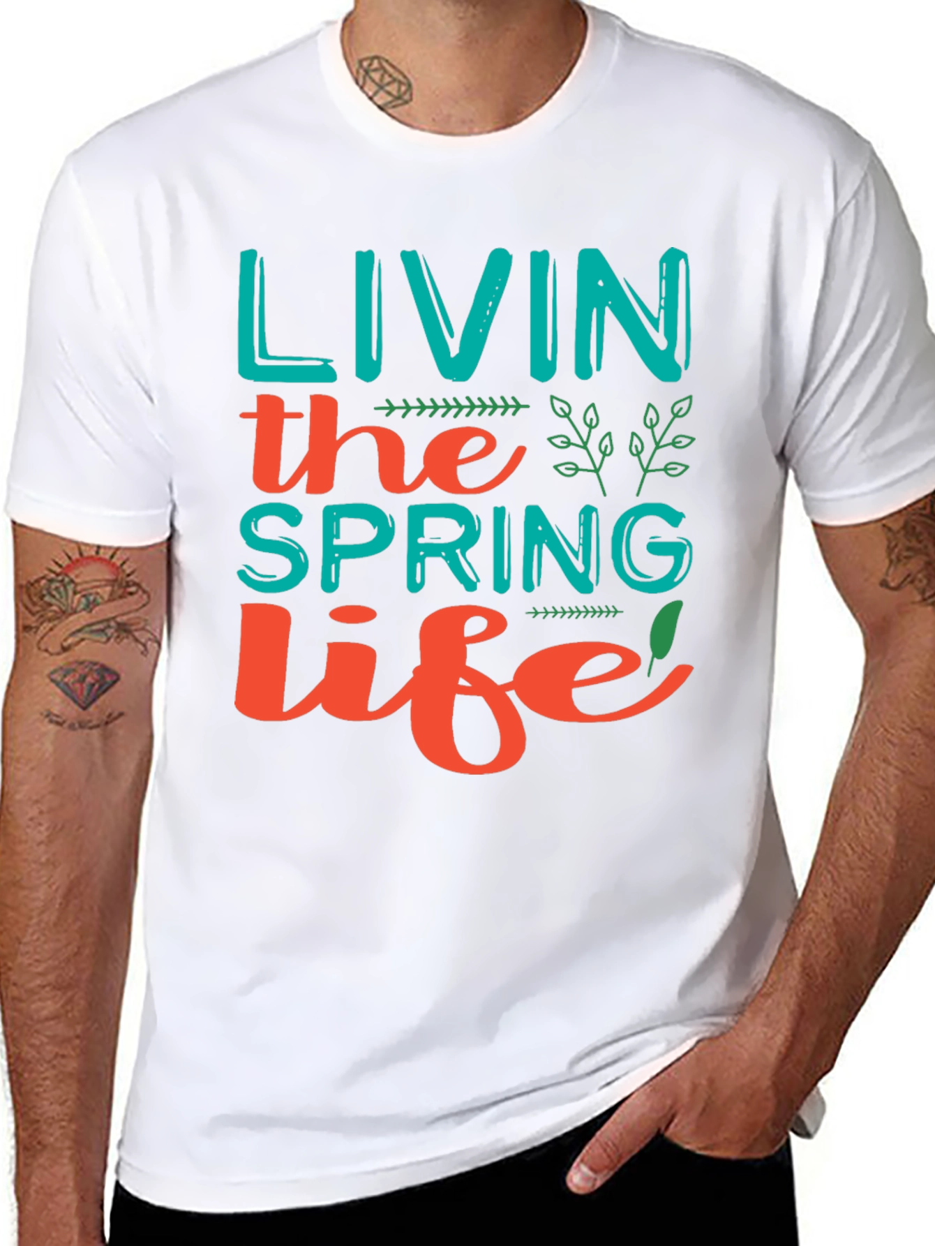 Spring Life Graphic Tee - Trendy Casual Shirt