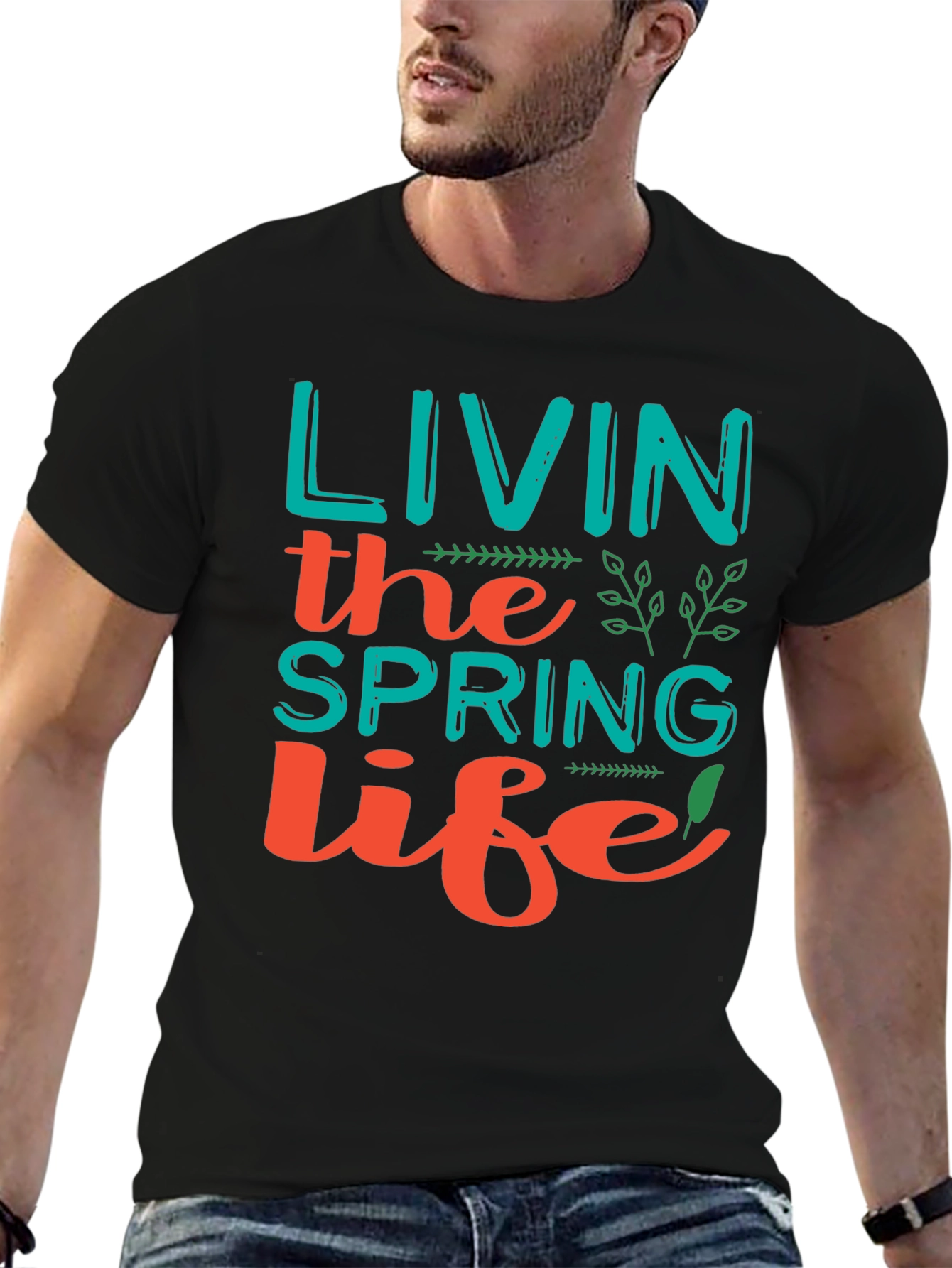 Spring Life Graphic Tee - Trendy Casual Shirt