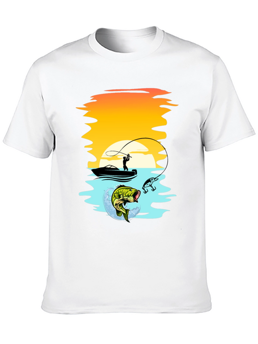 Fishing Graphic T-Shirt - Bass Catch Design