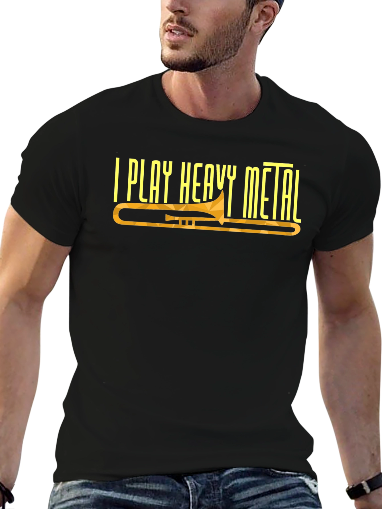 I Play Heavy Metal Trombone Graphic Tee