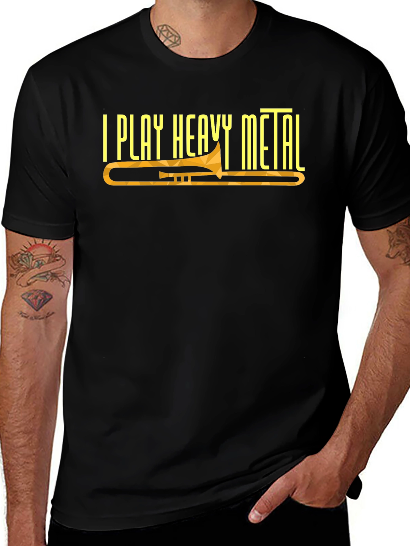 I Play Heavy Metal Trombone Graphic Tee