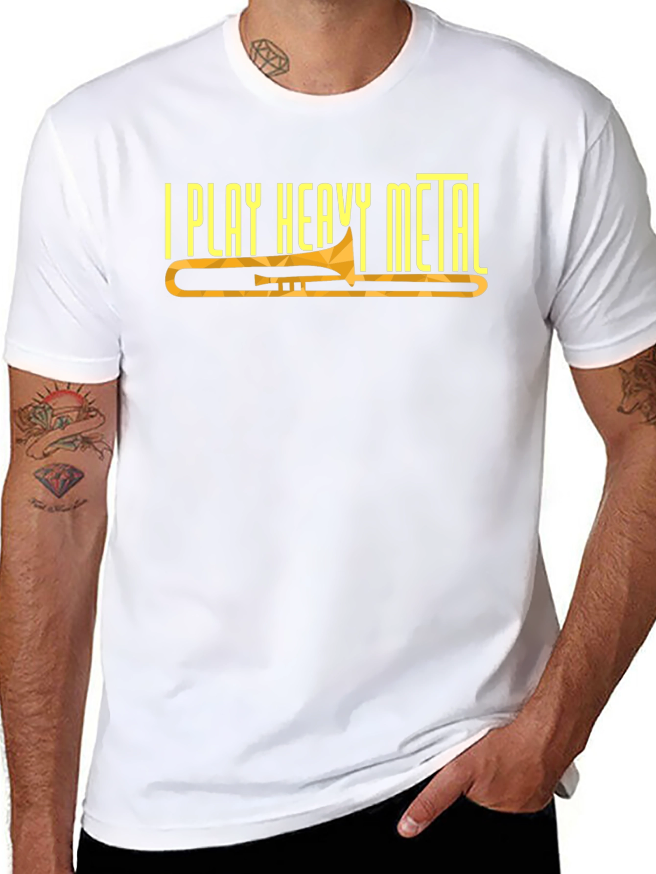 I Play Heavy Metal Trombone Graphic Tee