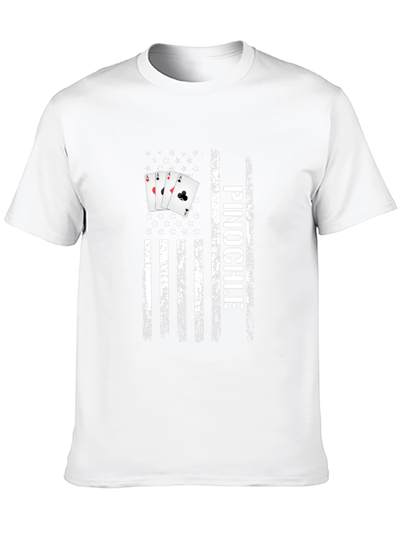 Pinochle USA Flag Graphic T-Shirt