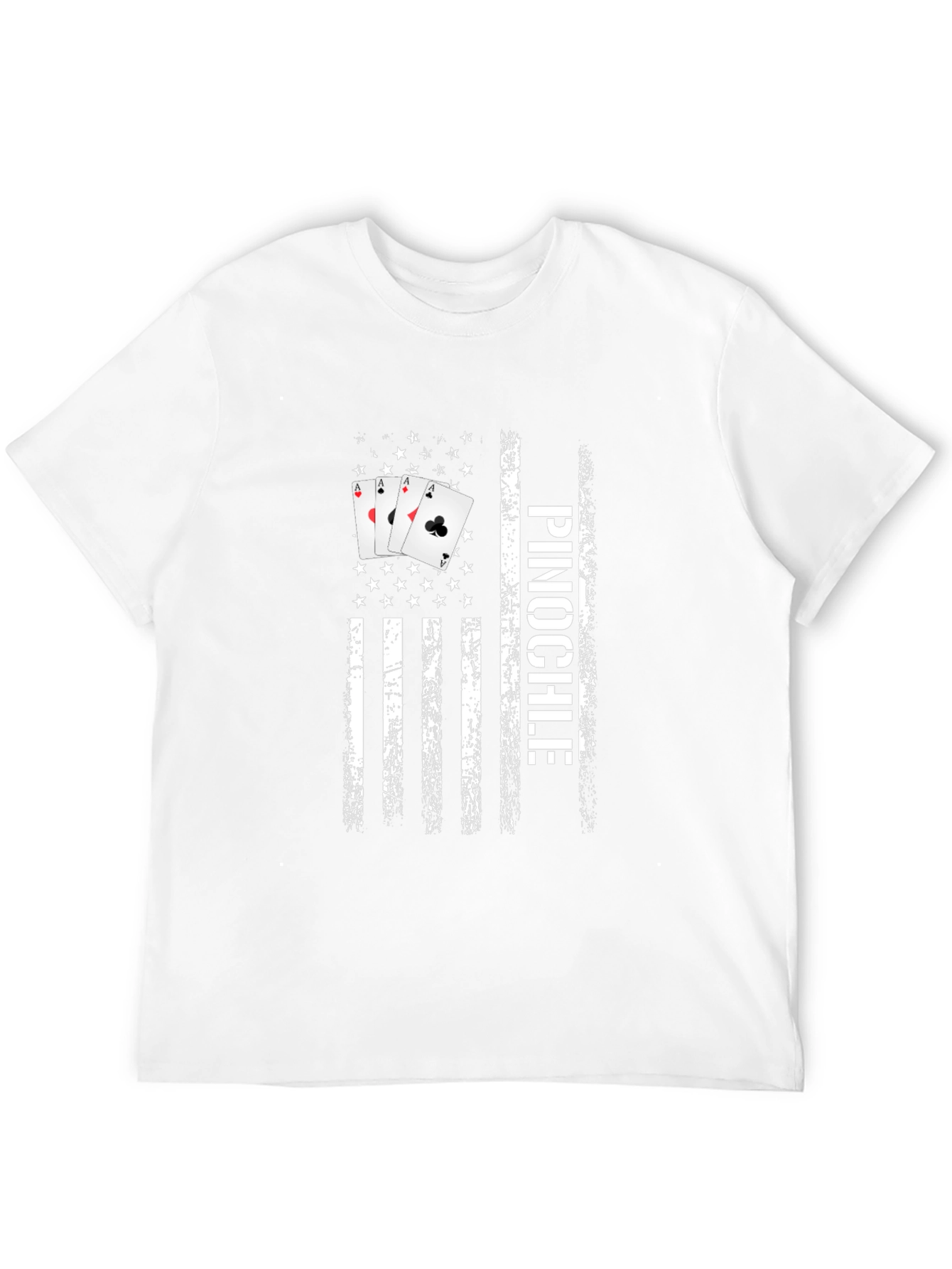 Pinochle USA Flag Graphic T-Shirt