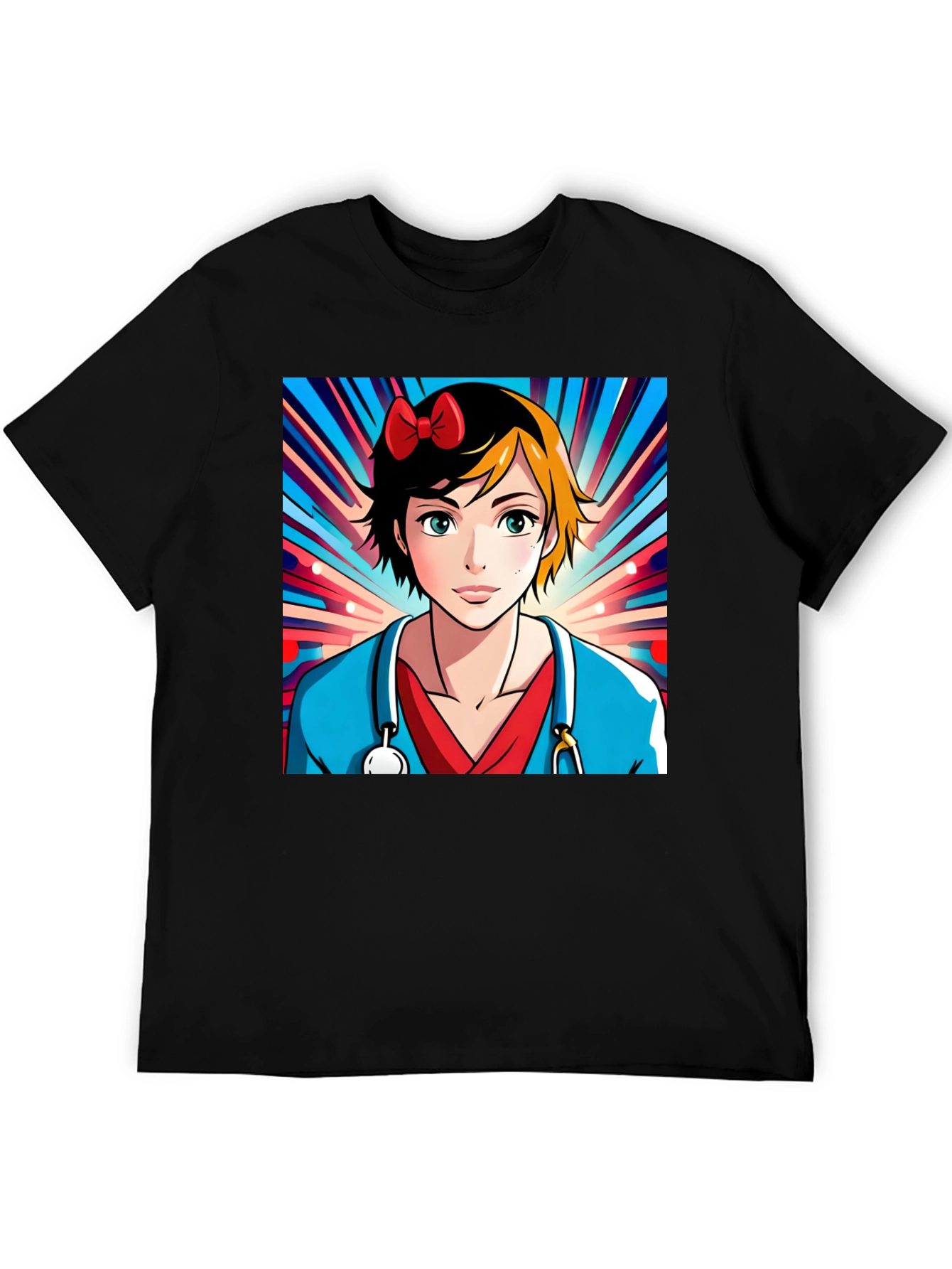 Anime Nurse T-Shirt - Unique Cartoon Design