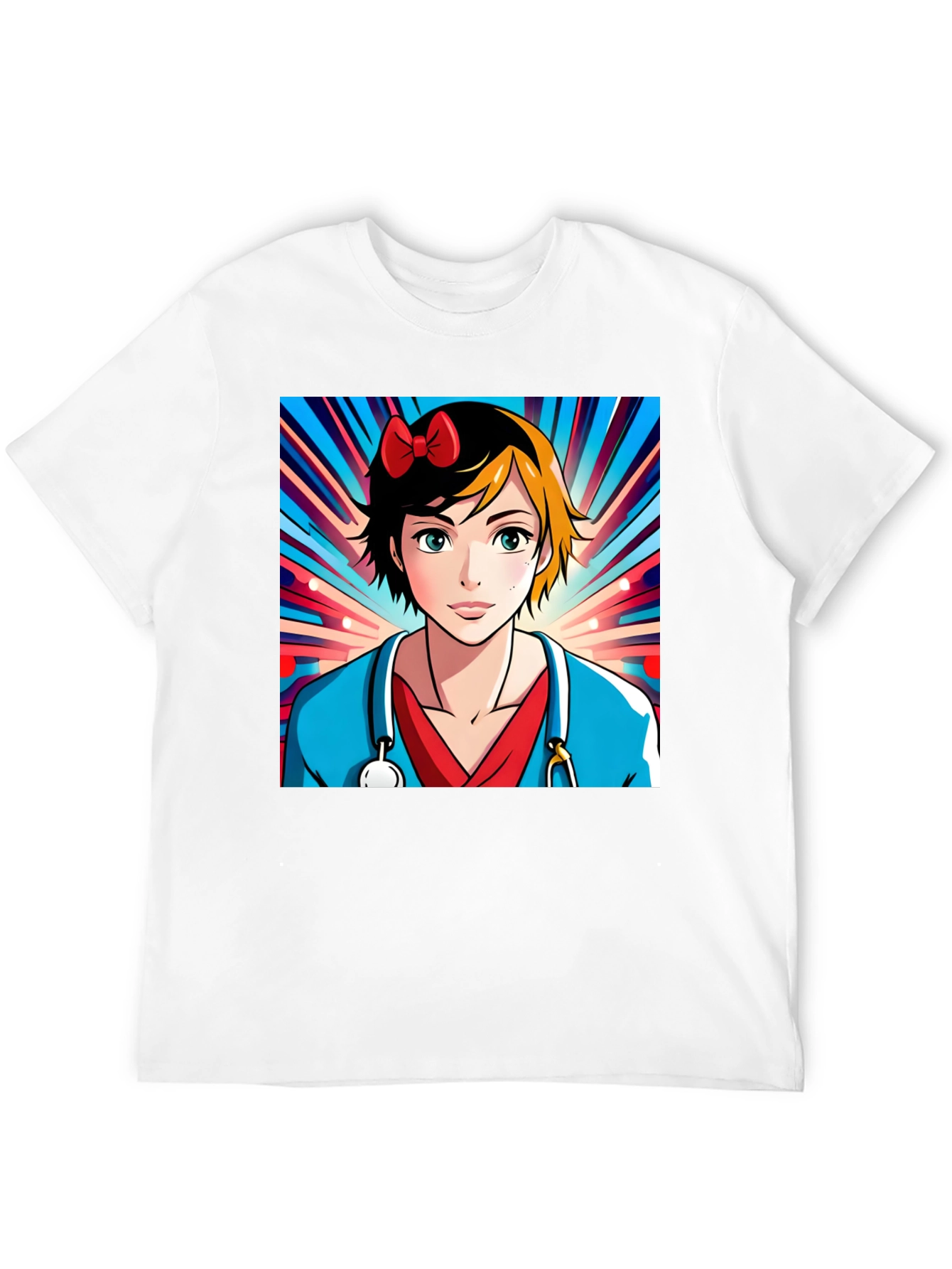 Anime Nurse T-Shirt - Unique Cartoon Design