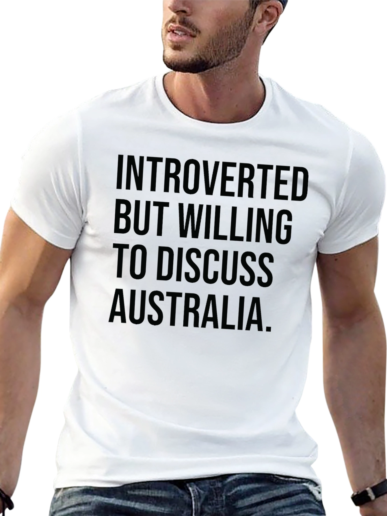 Introverted Australia T-Shirt -  Funny Slogan Tee