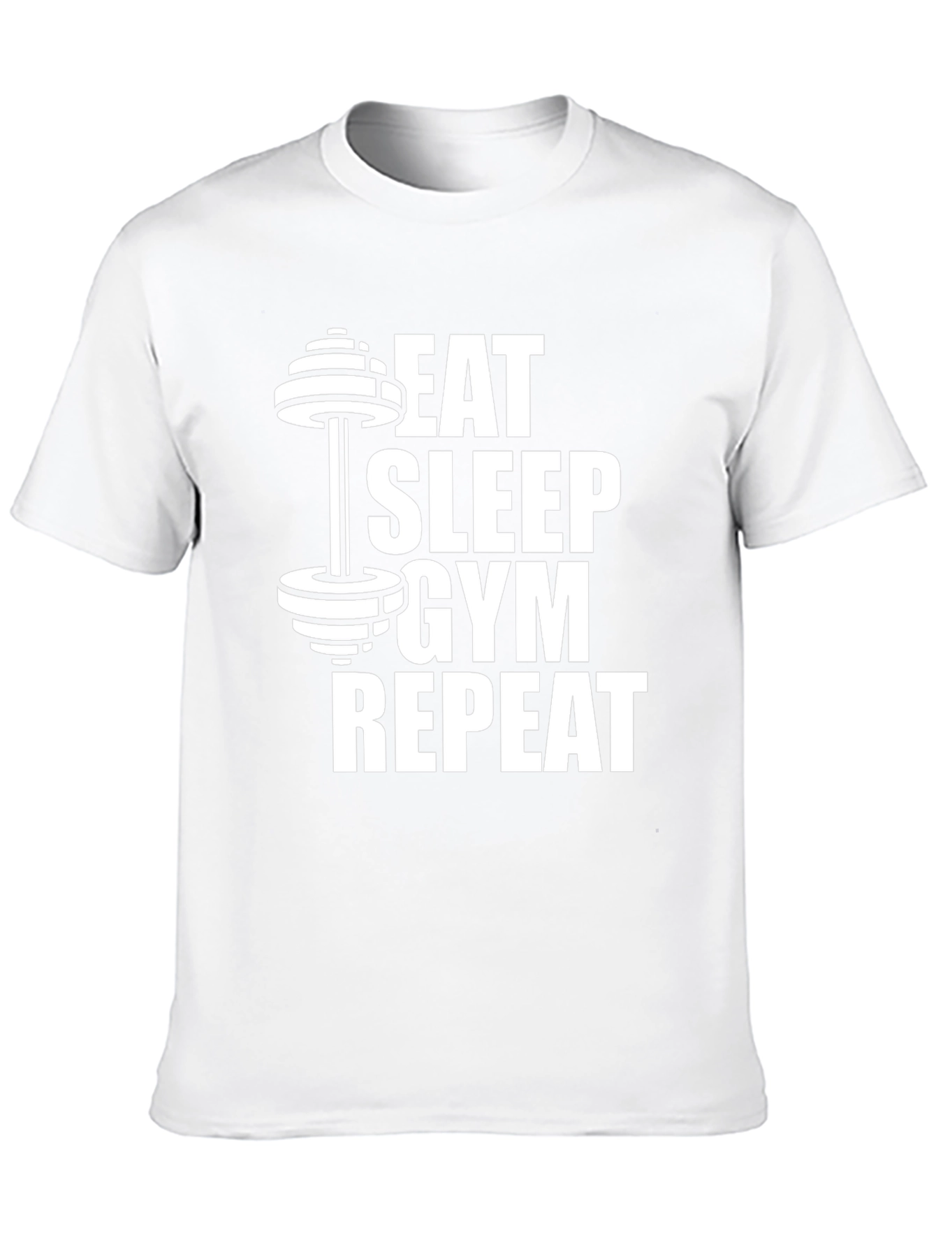Eat Sleep Gym Repeat Black Graphic Tee