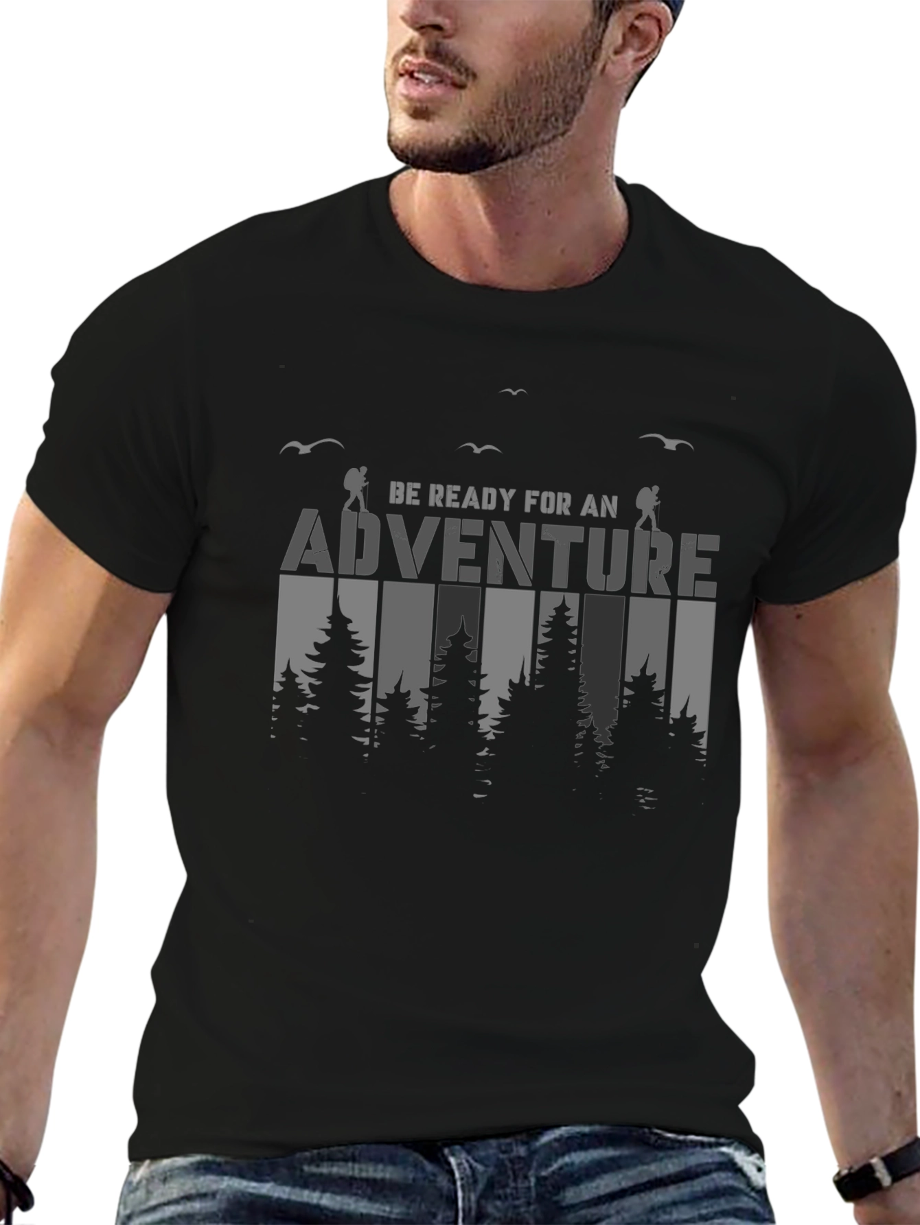 Adventure Ready Black Graphic Tee