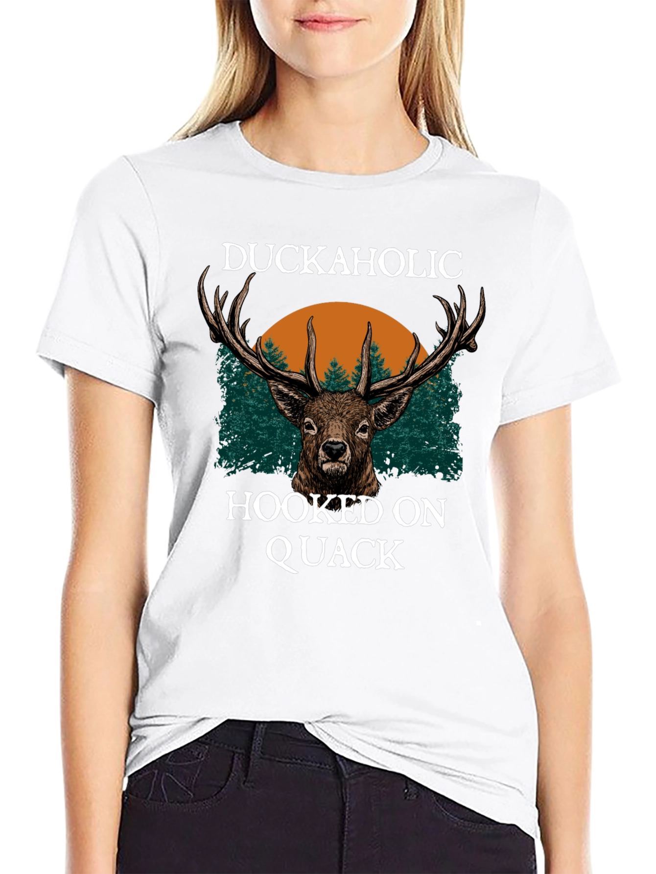 Duckaholic Deer Graphic Tee