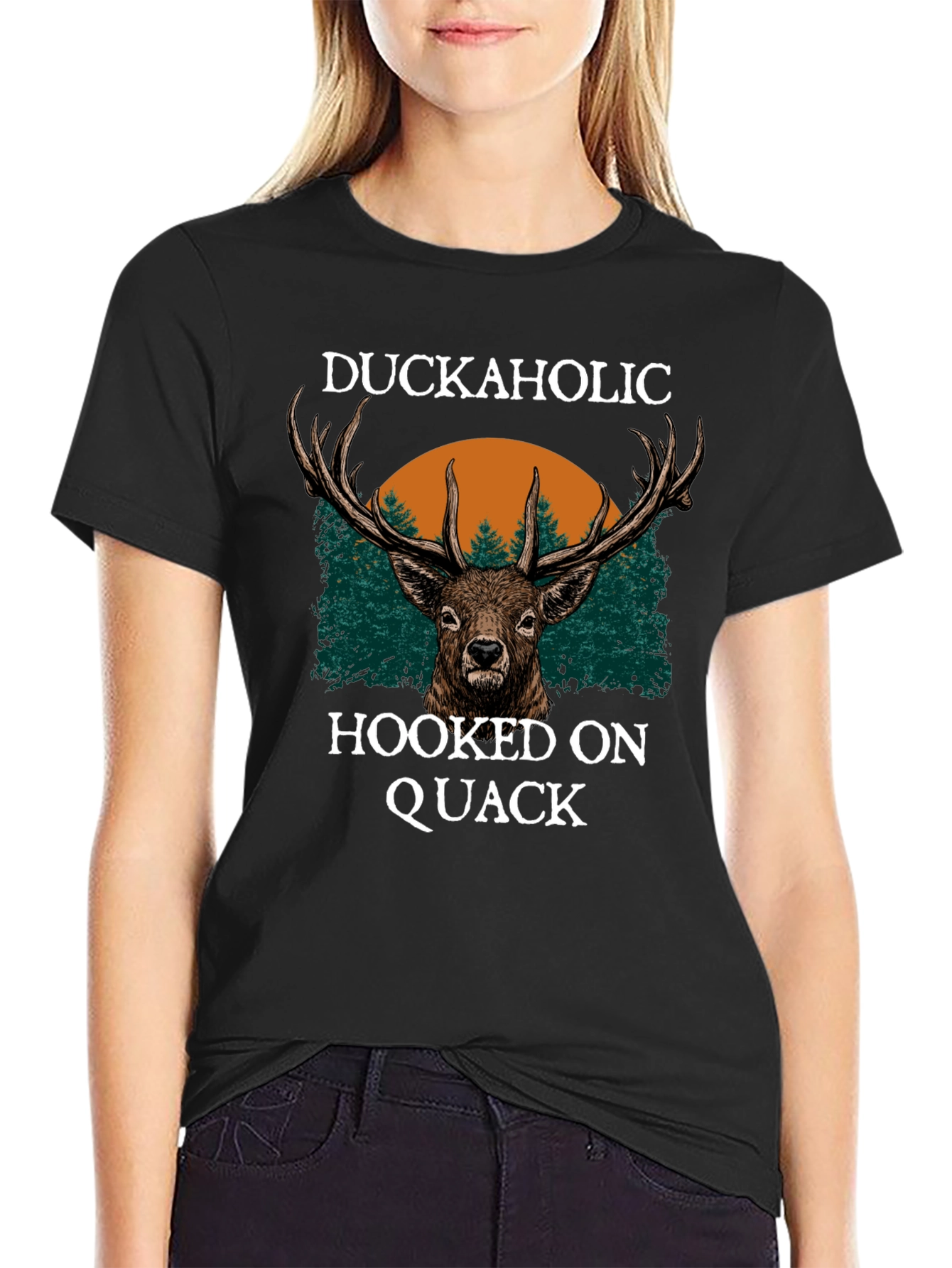 Duckaholic Deer Graphic Tee