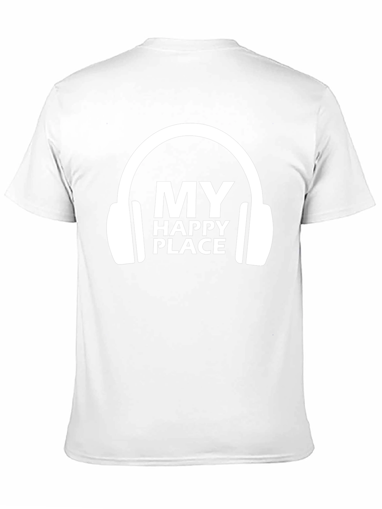 My Happy Place Headphones Graphic Tee - Black