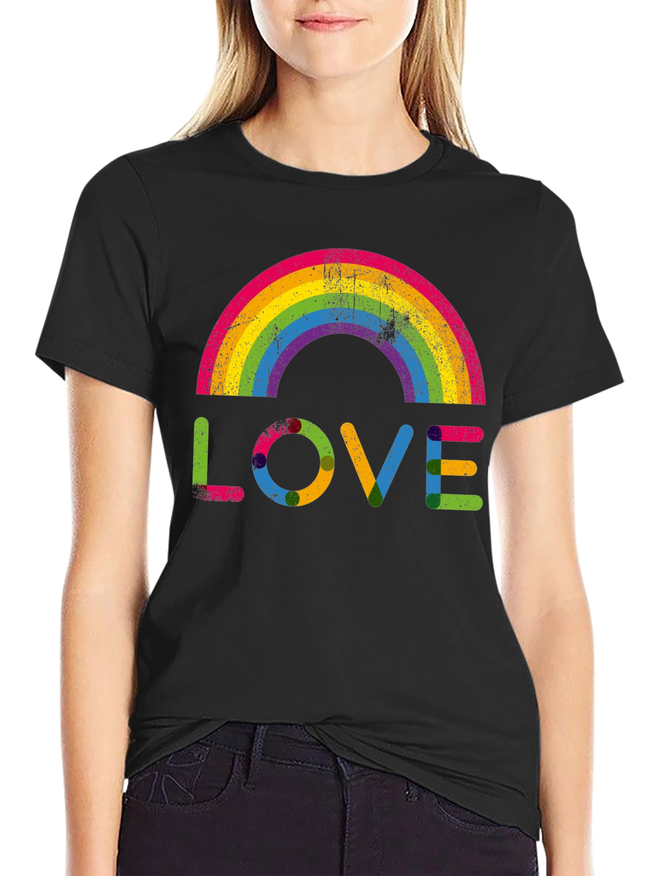Rainbow Love Graphic Tee - Pride & Positivity