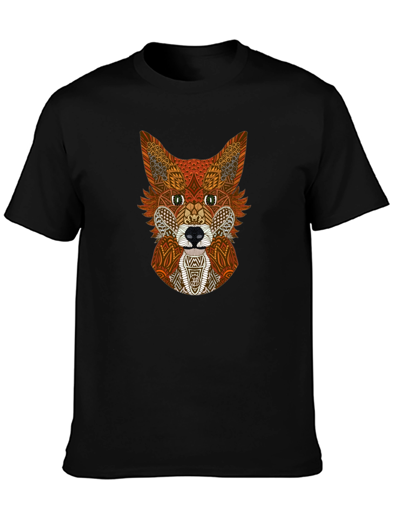 Geometric Fox Graphic Tee - Stylish Animal Print Shirt