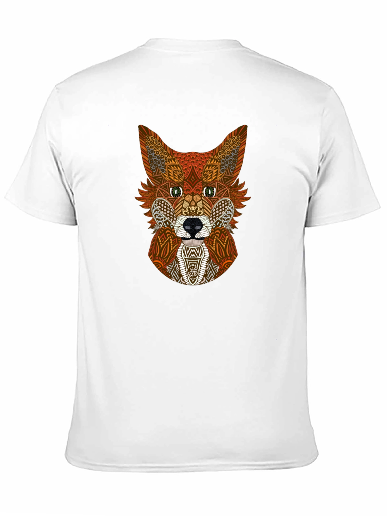 Geometric Fox Graphic Tee - Stylish Animal Print Shirt