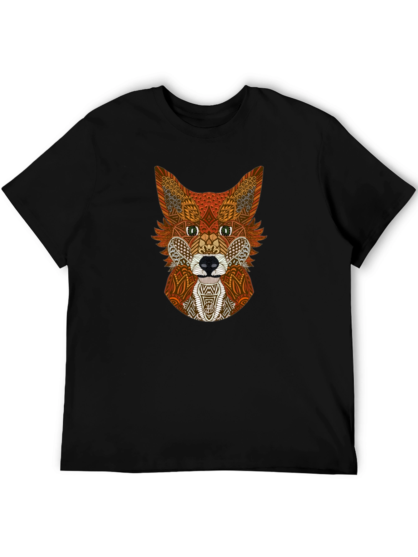 Geometric Fox Graphic Tee - Stylish Animal Print Shirt