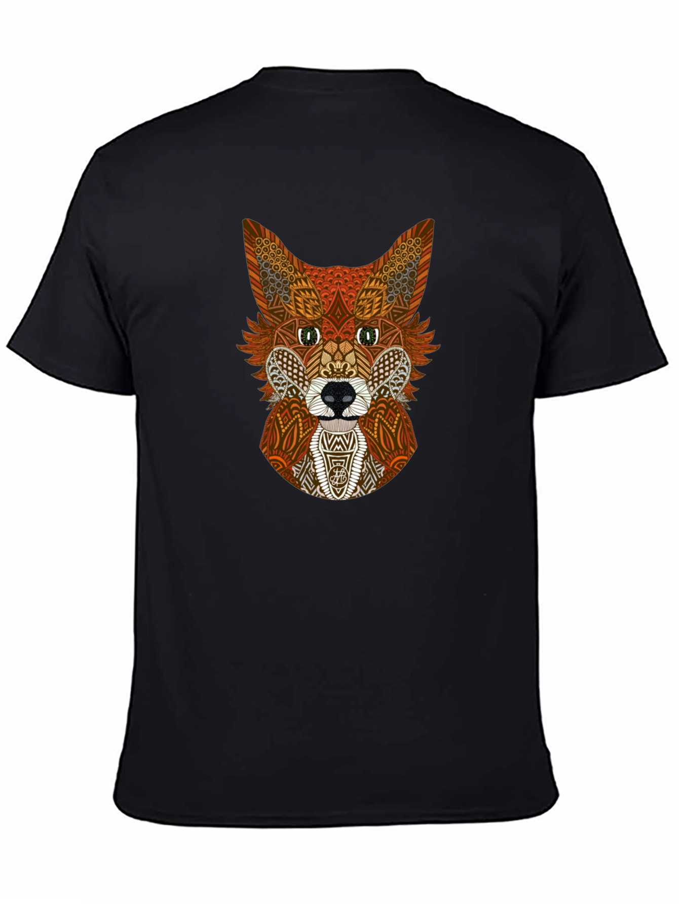 Geometric Fox Graphic Tee - Stylish Animal Print Shirt