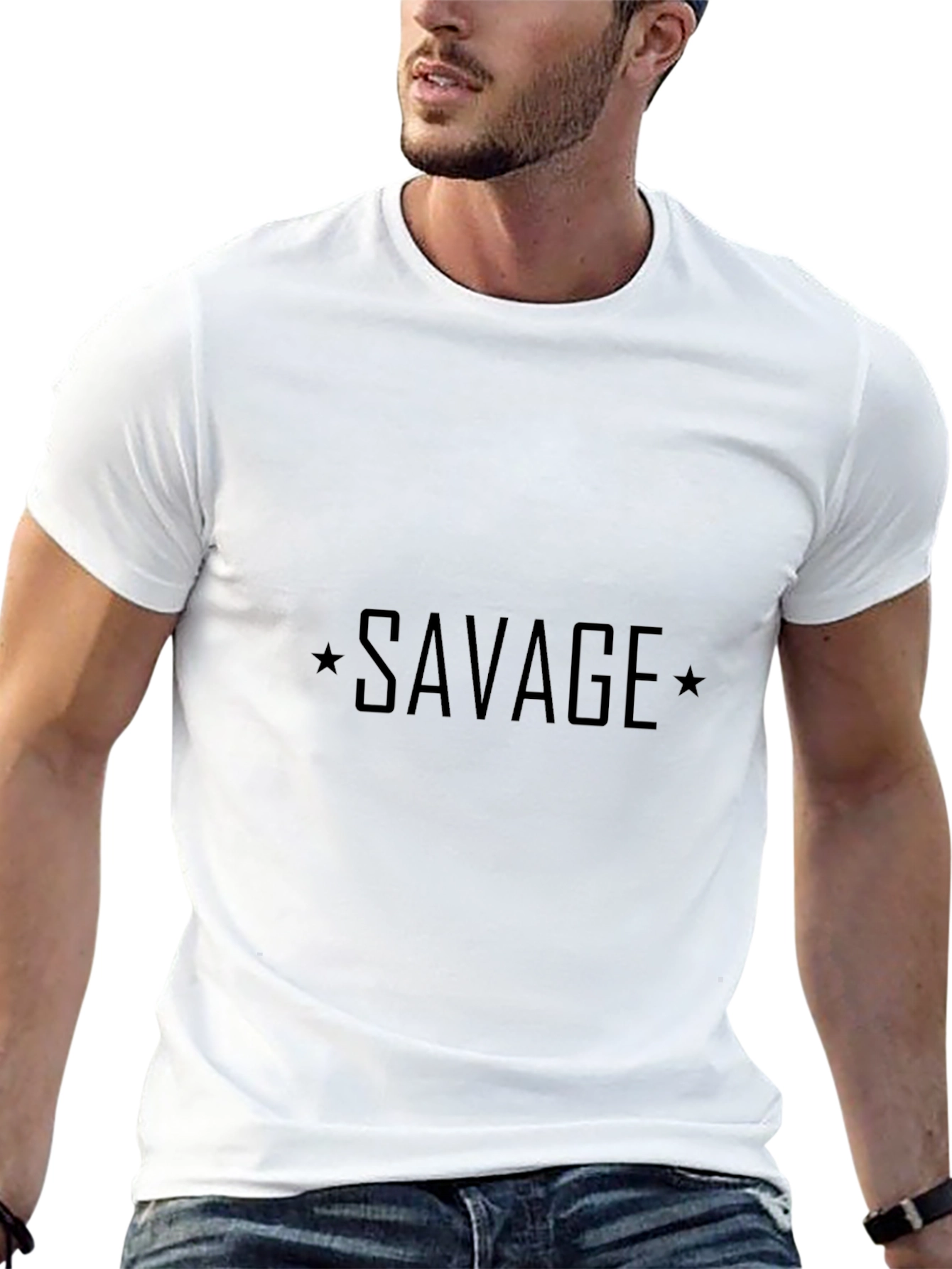 Savage Graphic Print Mens Black T-Shirt