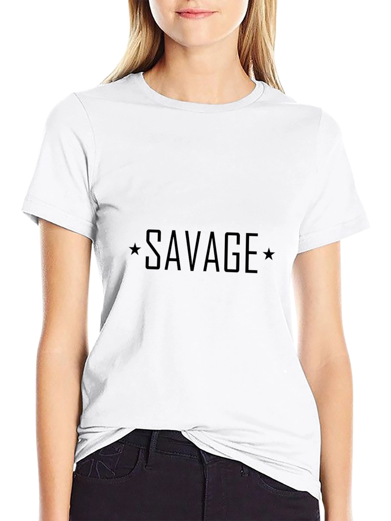 Savage Graphic Print Mens Black T-Shirt
