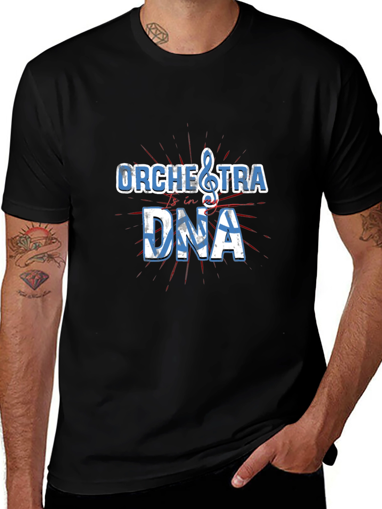 Orchestra in DNA Graphic Tee - Musician T-Shirt