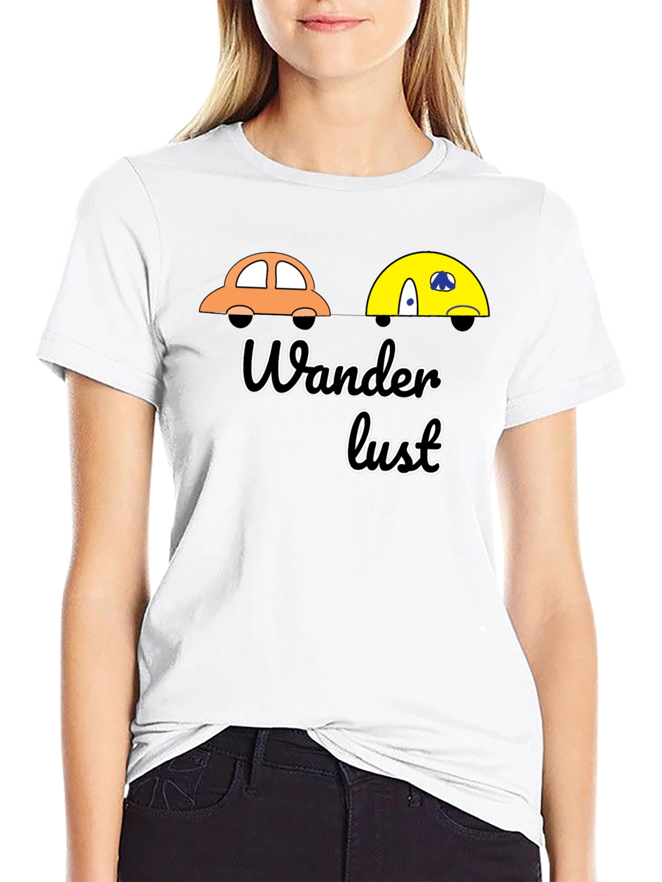 Wanderlust Car Graphic Black T-Shirt