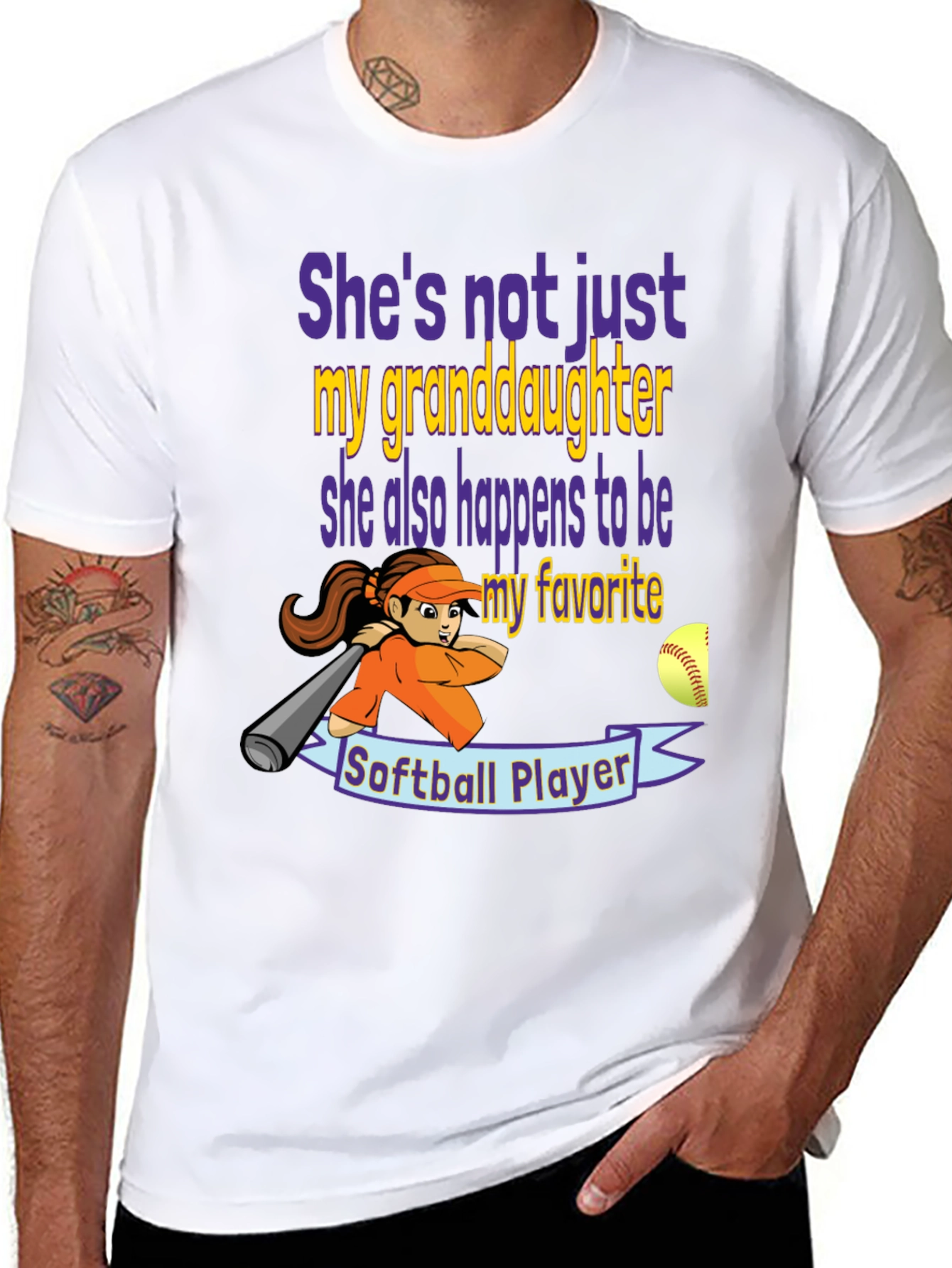Granddaughter Softball Player Graphic Tee