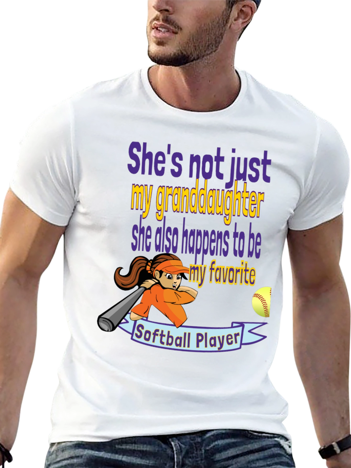Granddaughter Softball Player Graphic Tee