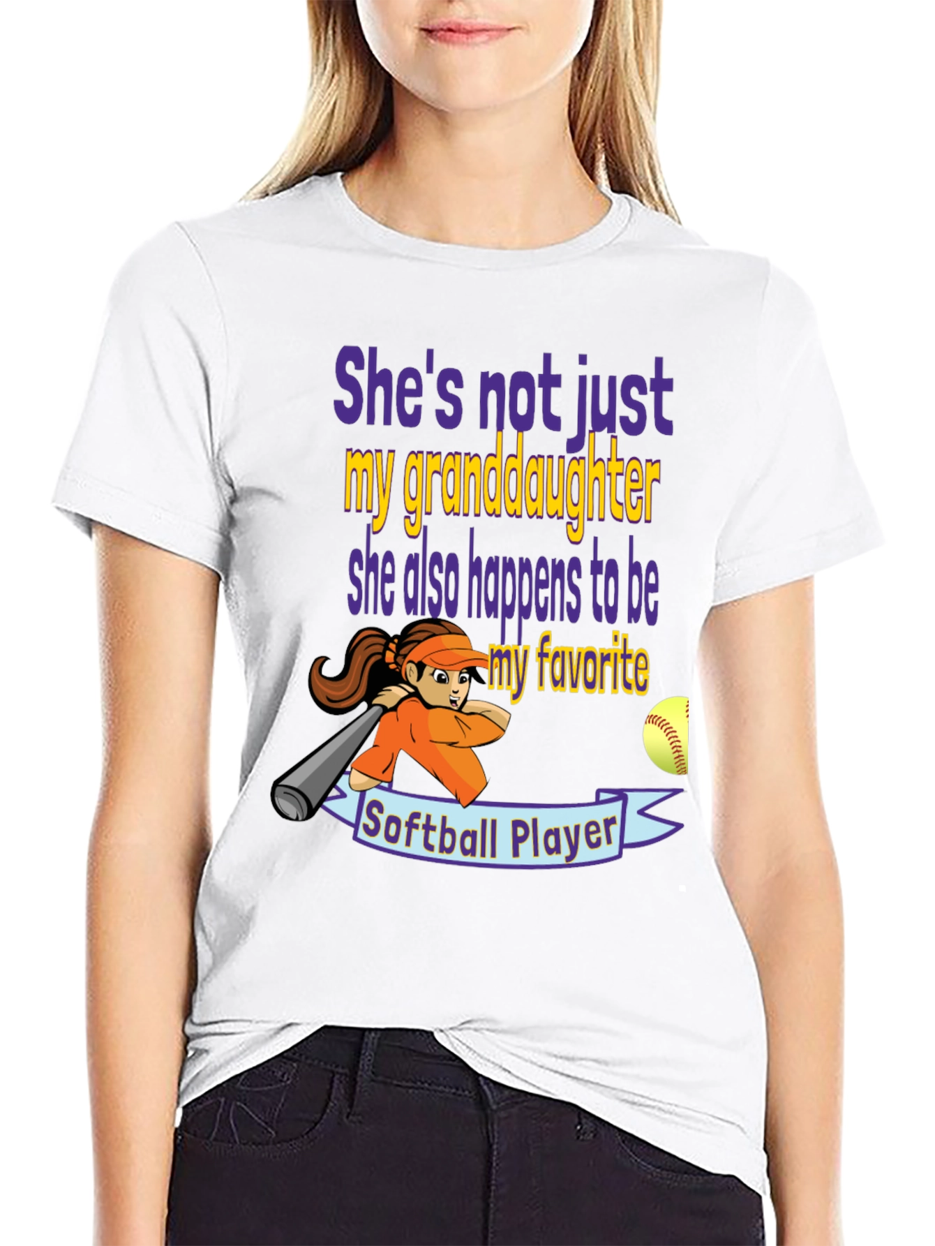 Granddaughter Softball Player Graphic Tee