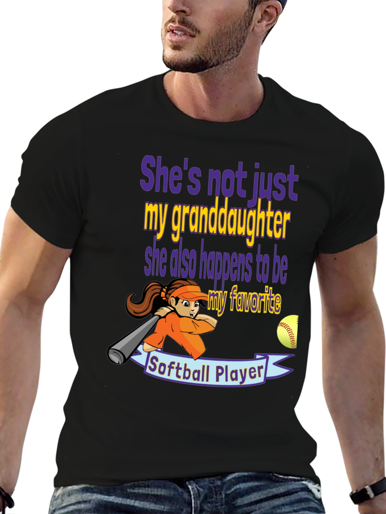Granddaughter Softball Player Graphic Tee