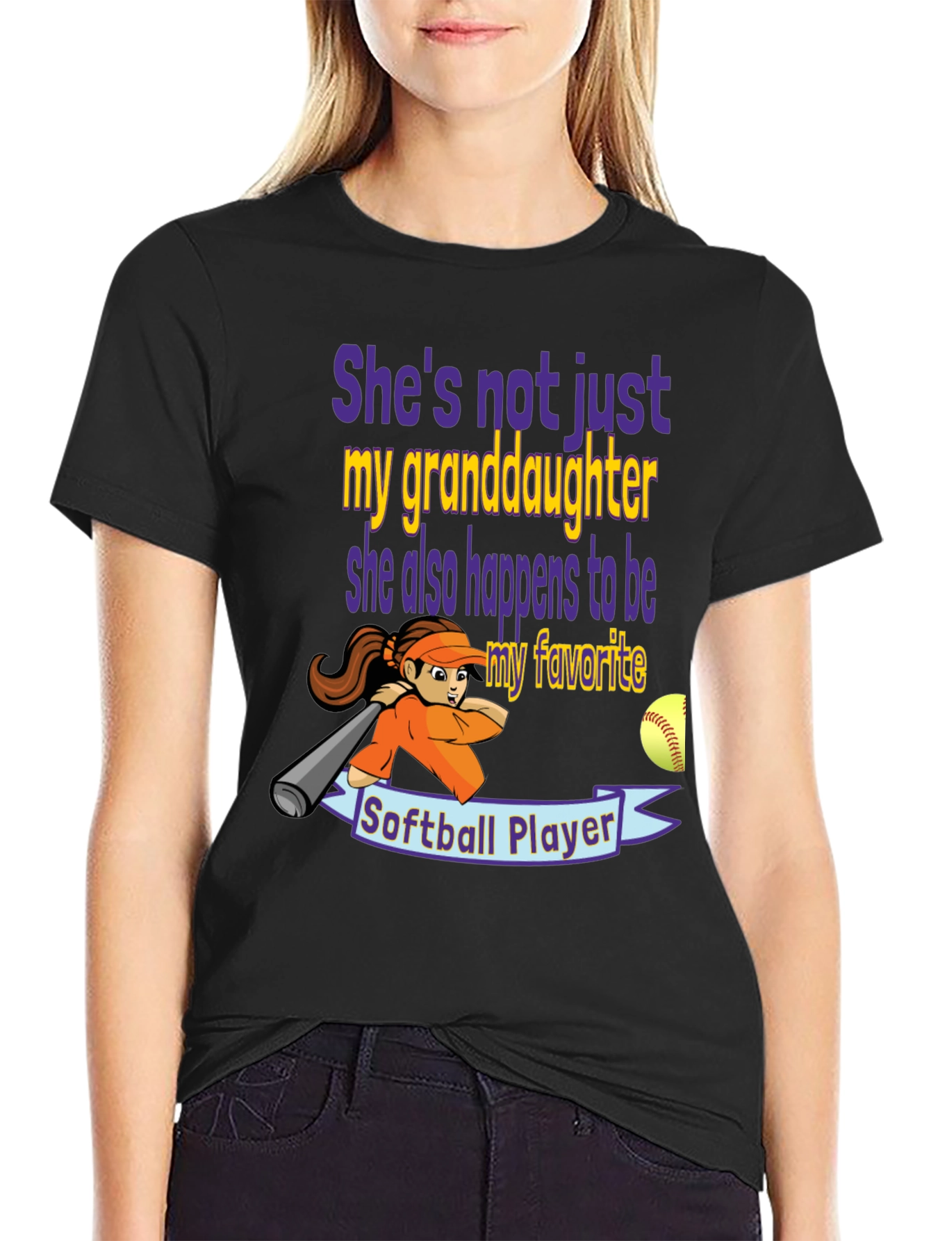 Granddaughter Softball Player Graphic Tee