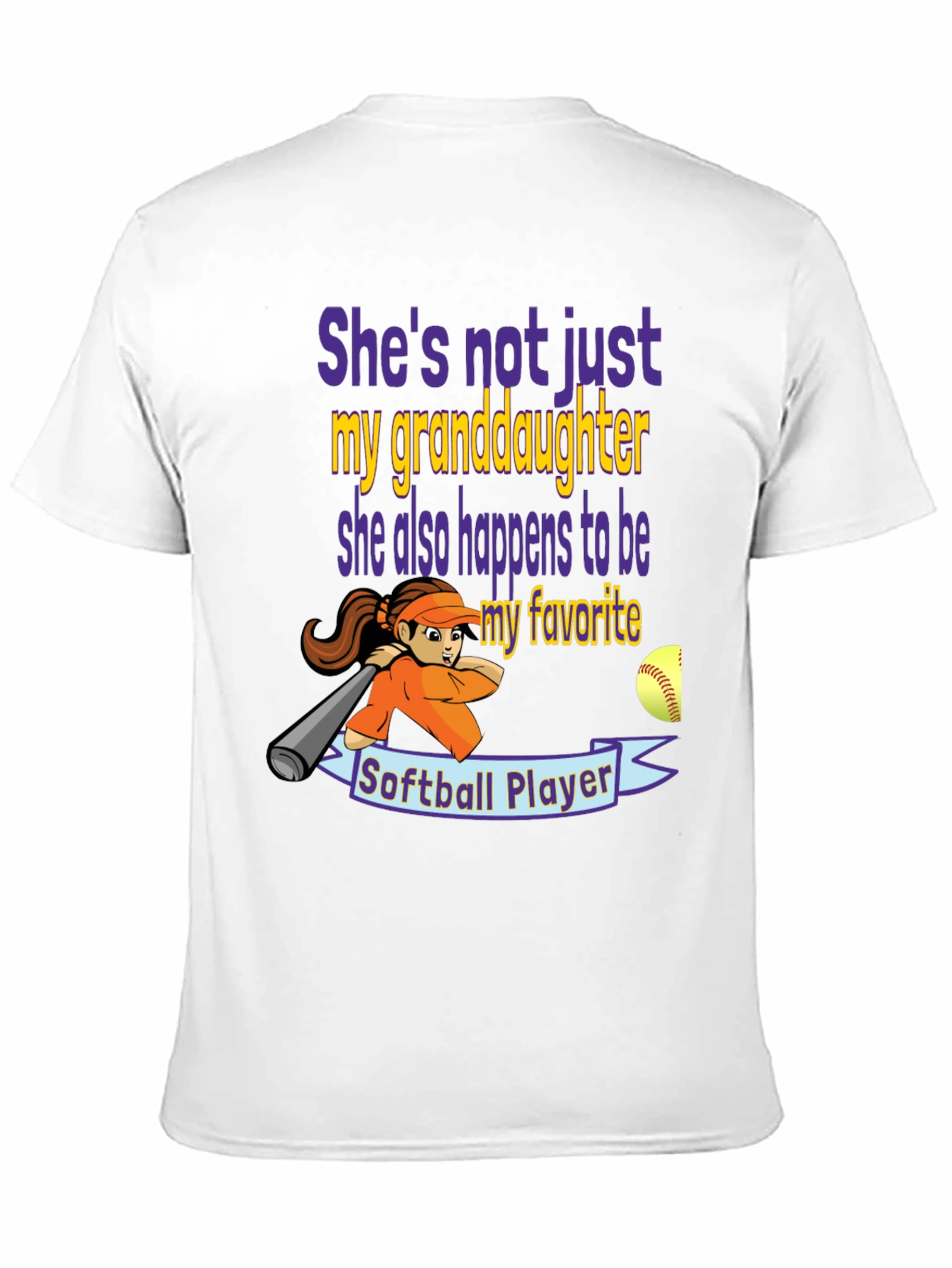 Granddaughter Softball Player Graphic Tee